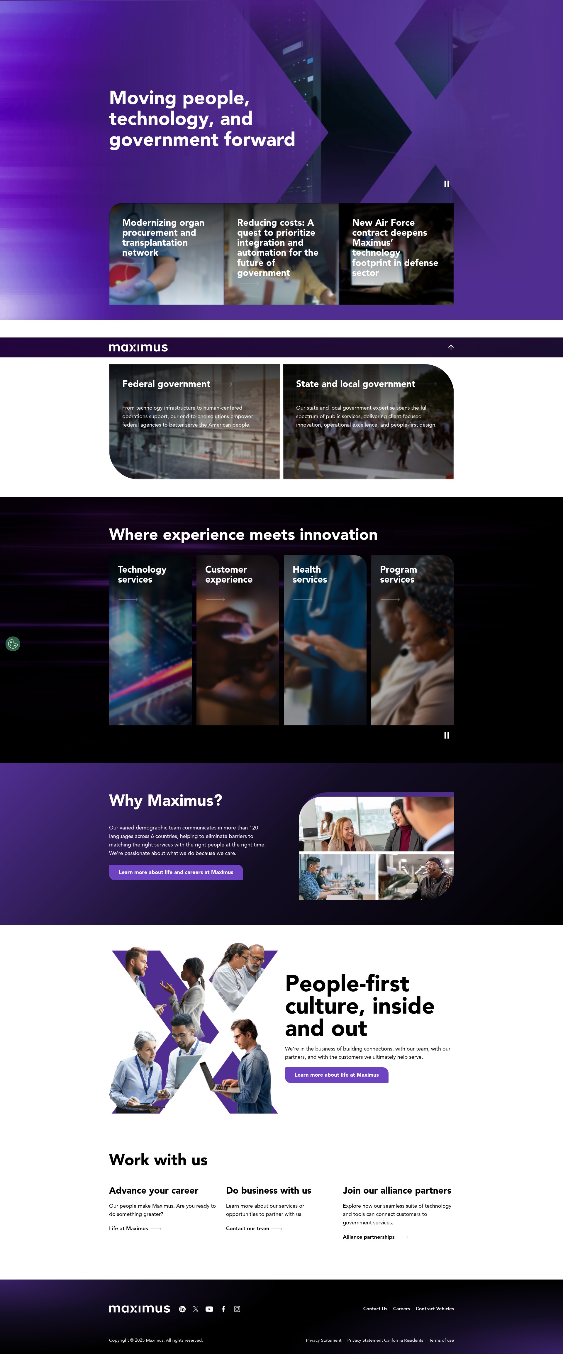 Screenshot of maximus.com