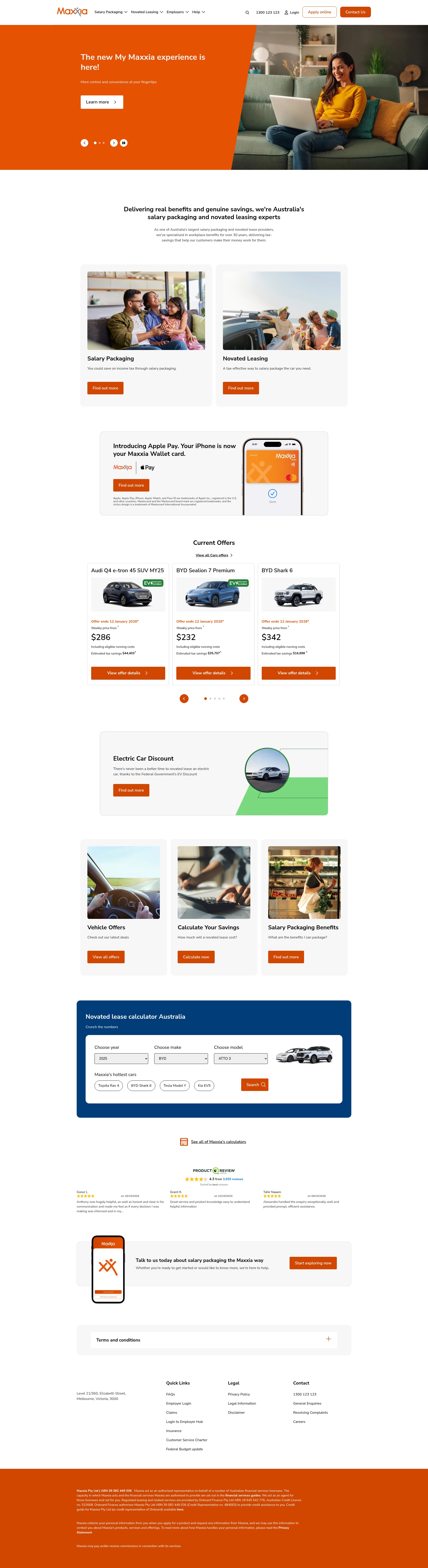 Screenshot of maxxia.com.au
