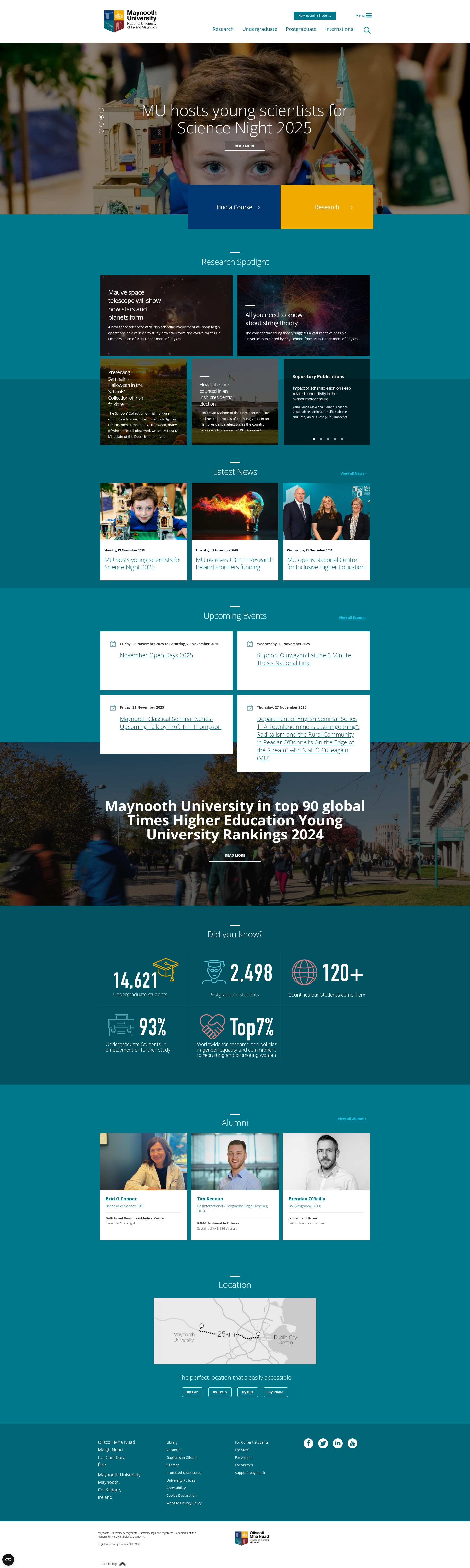 Screenshot of maynoothuniversity.ie