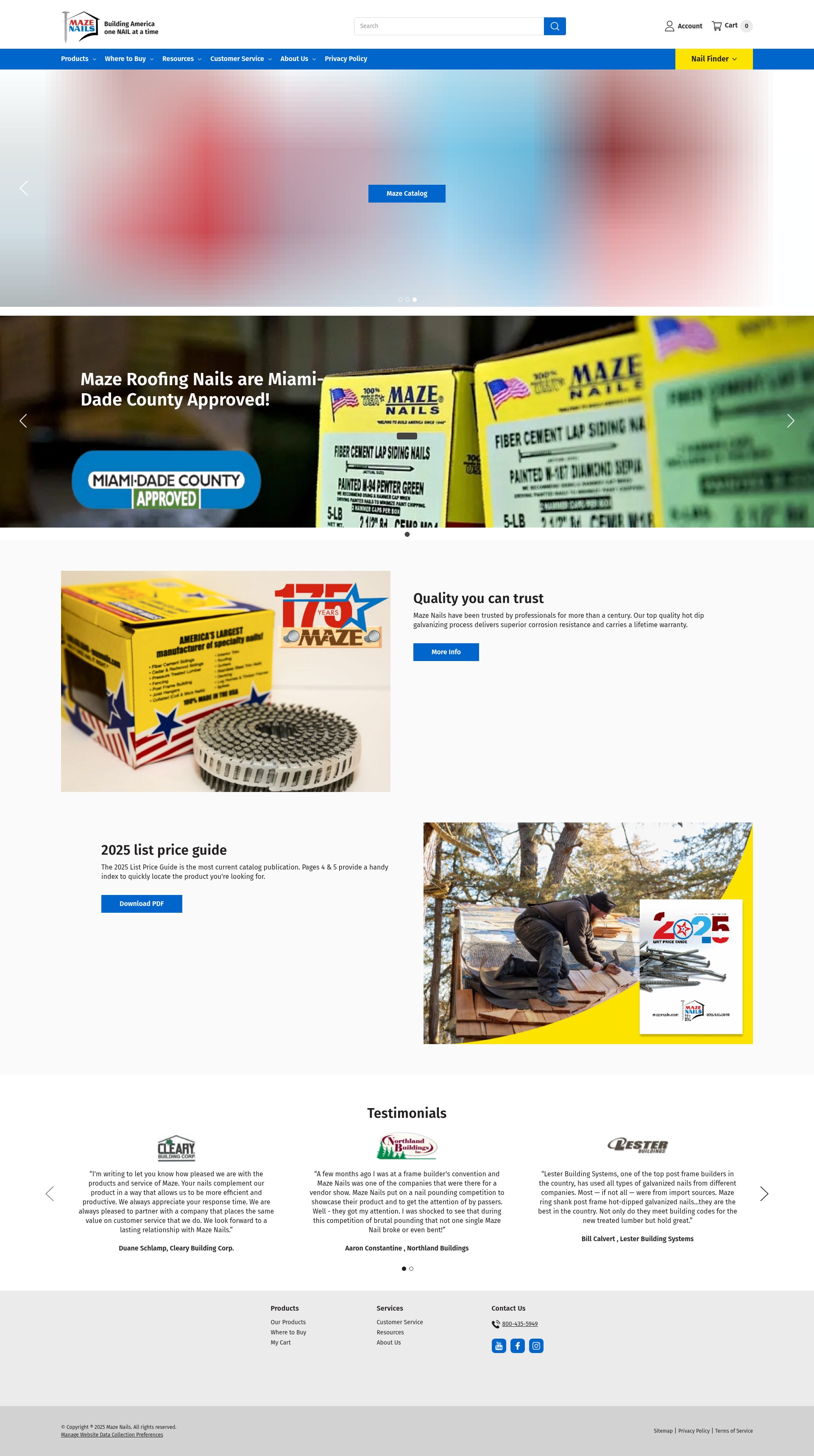 Screenshot of mazenails.com