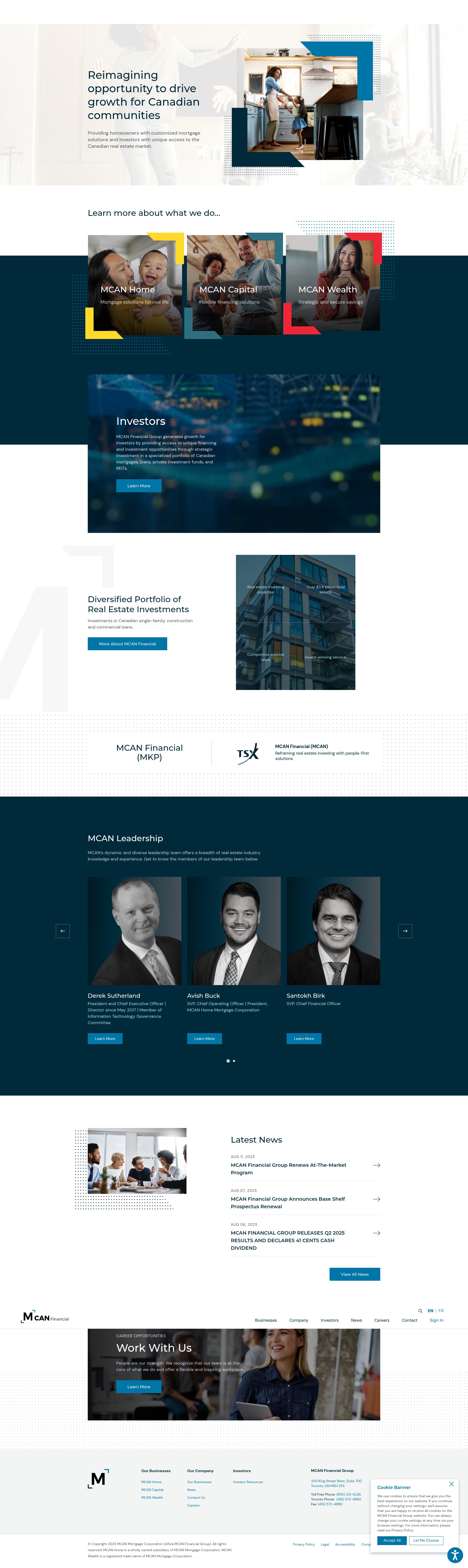 Screenshot of mcanfinancial.com