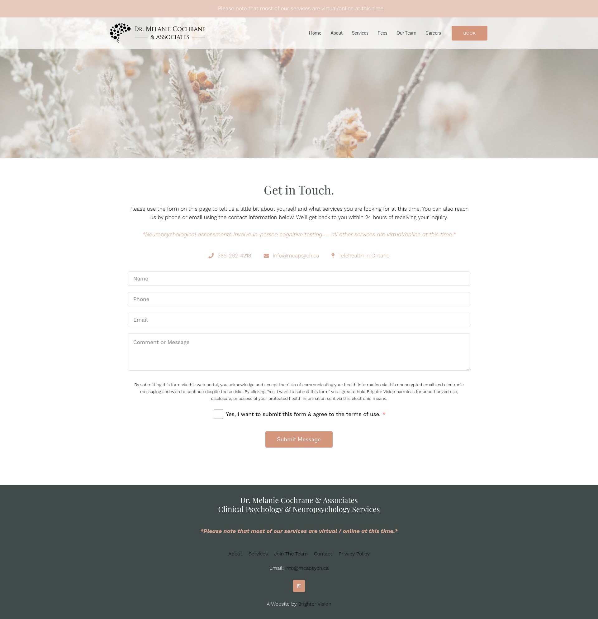 Screenshot of mcapsych.ca