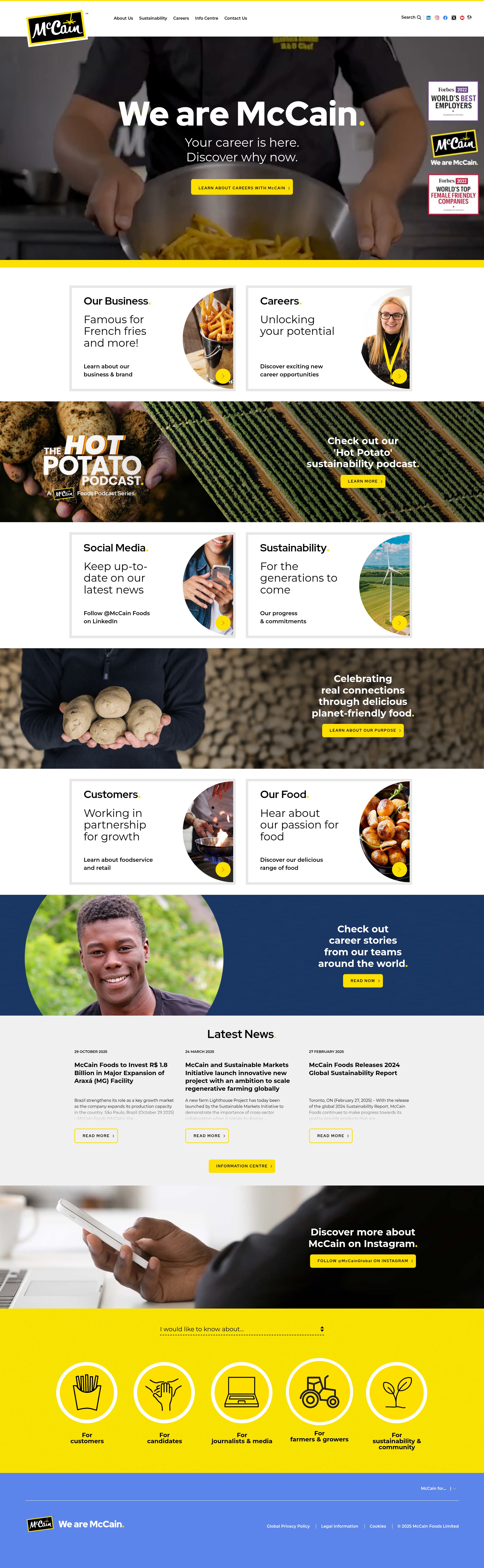 Screenshot of mccain.com