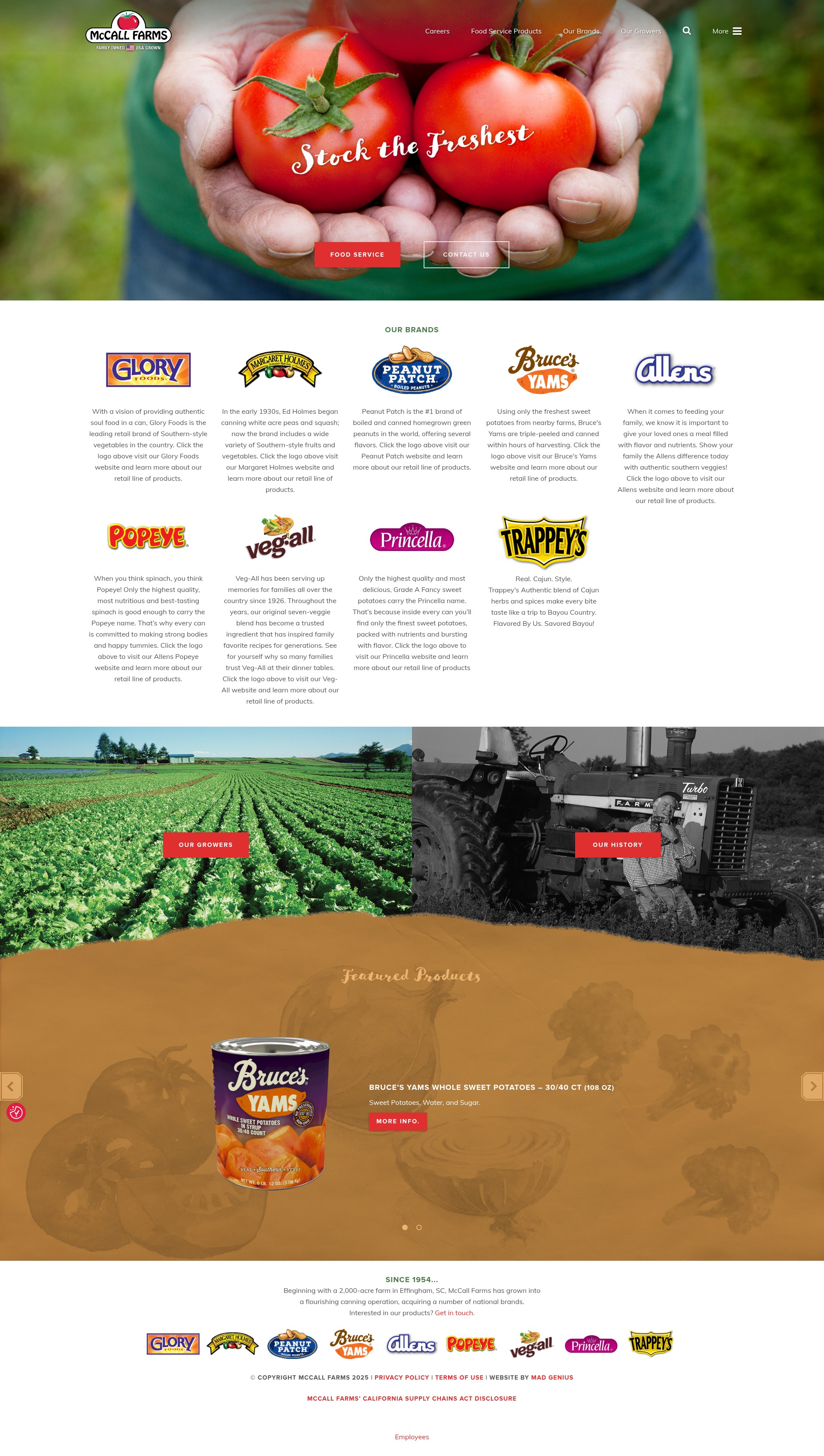 Screenshot of mccallfarms.com