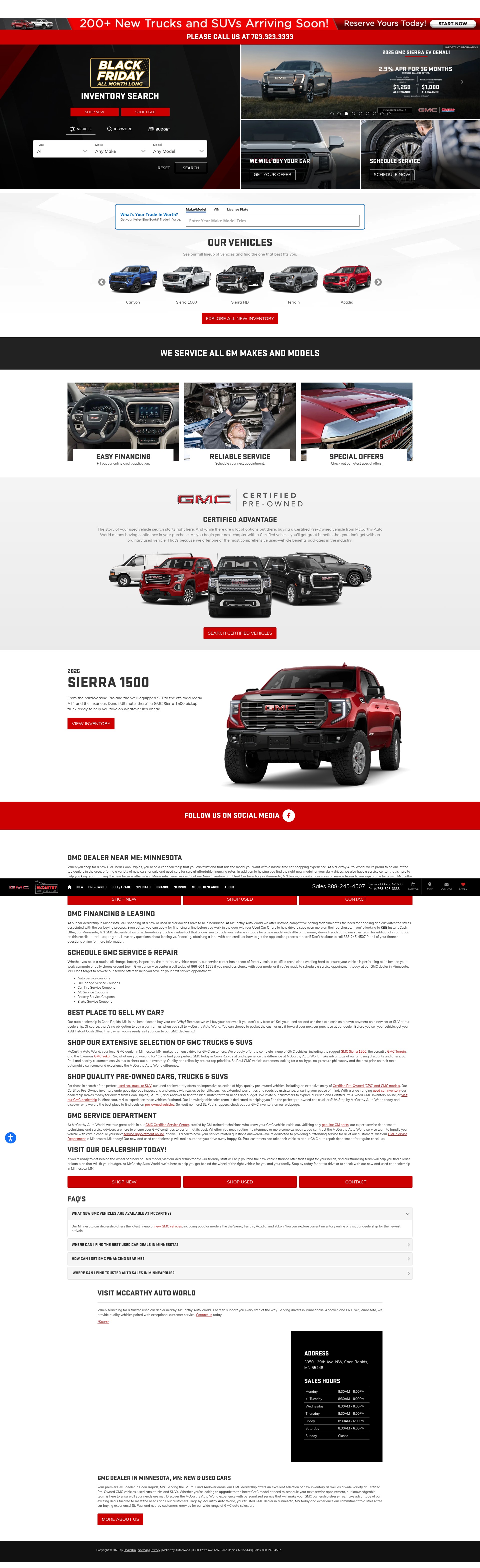 Screenshot of mccarthyautoworld.com