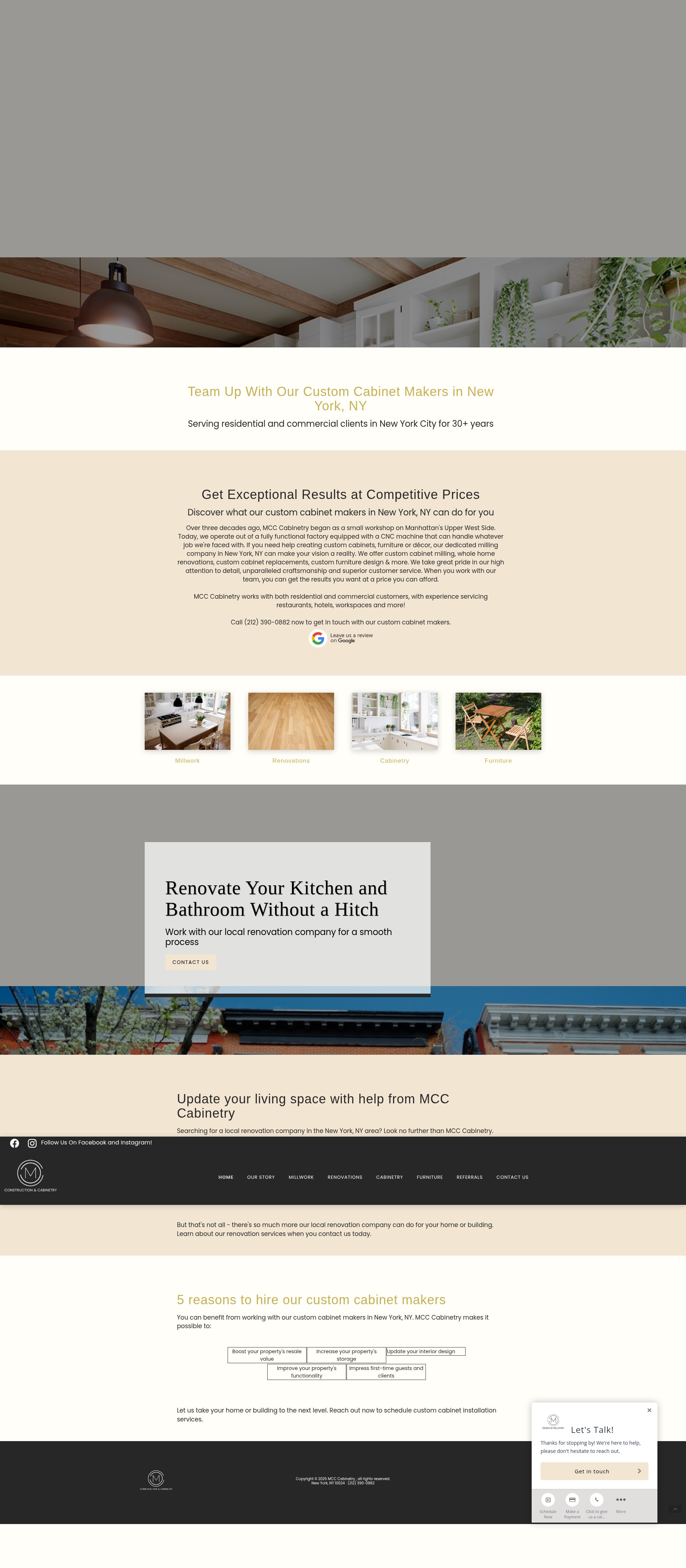 Screenshot of mcccabinetry.com