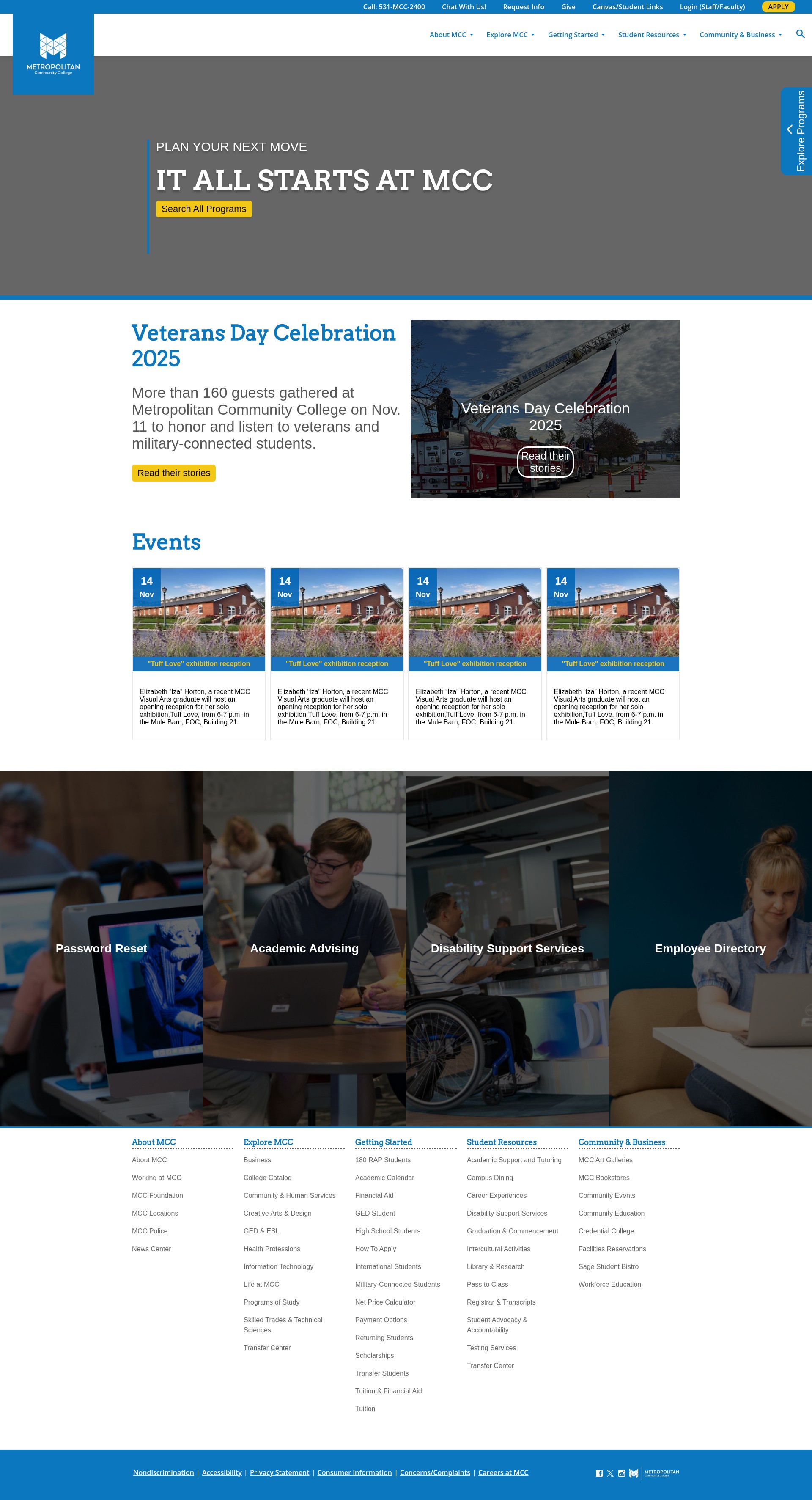 Screenshot of mccneb.edu