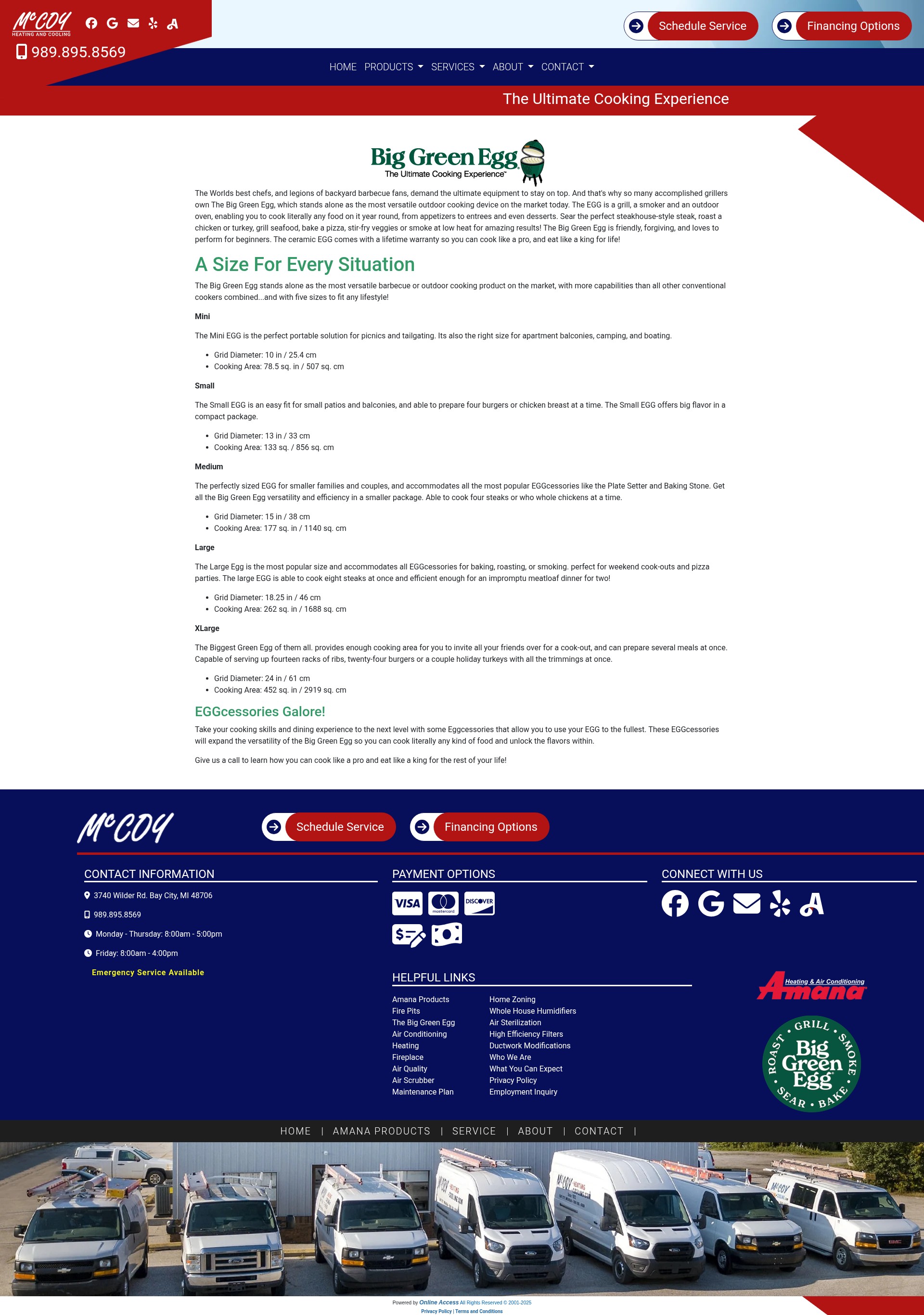 Screenshot of mccoyheatingandcooling.com