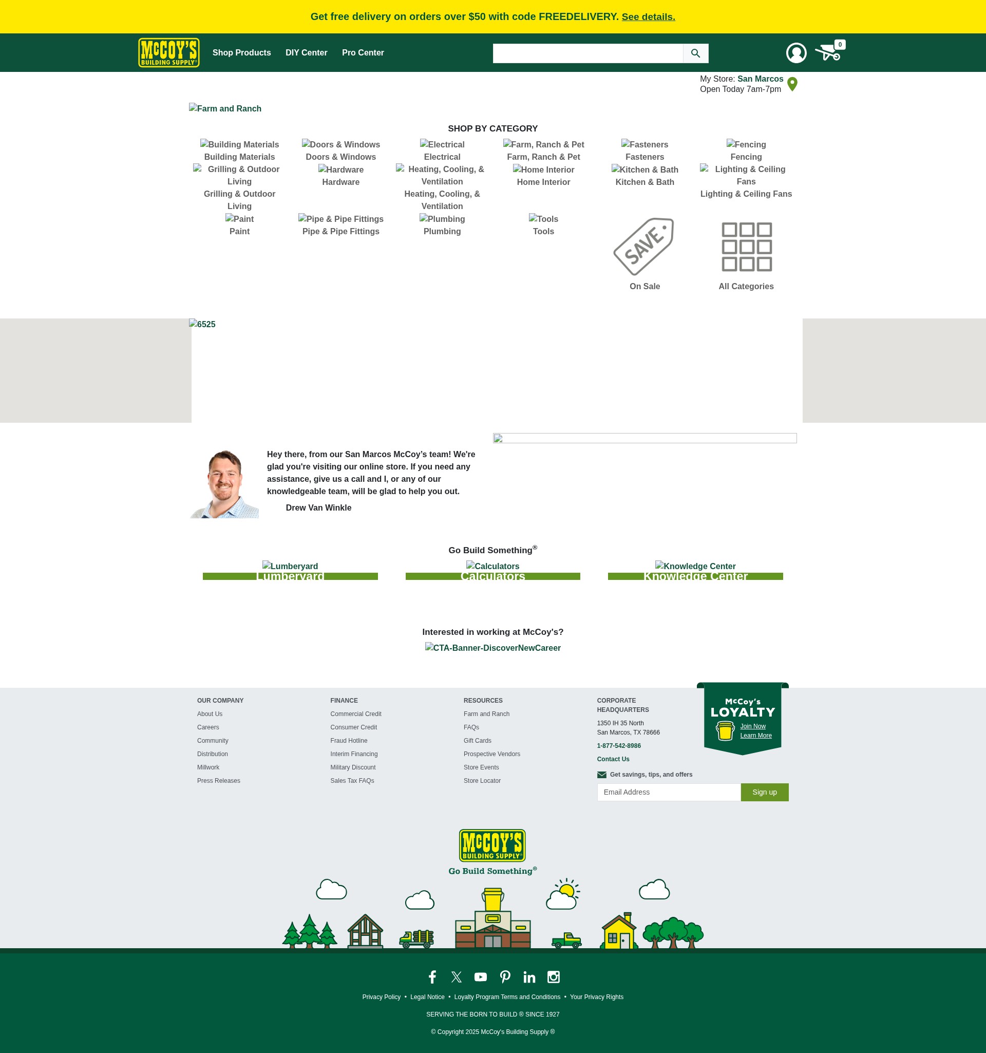Screenshot of mccoys.com