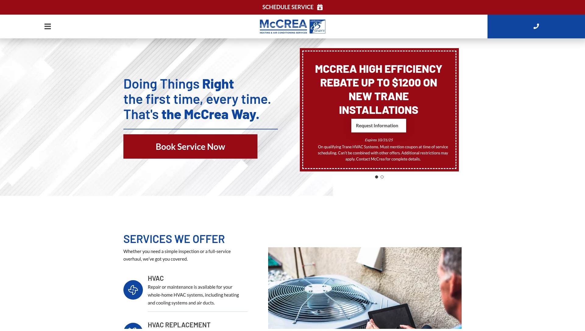 Screenshot of mccreaway.com