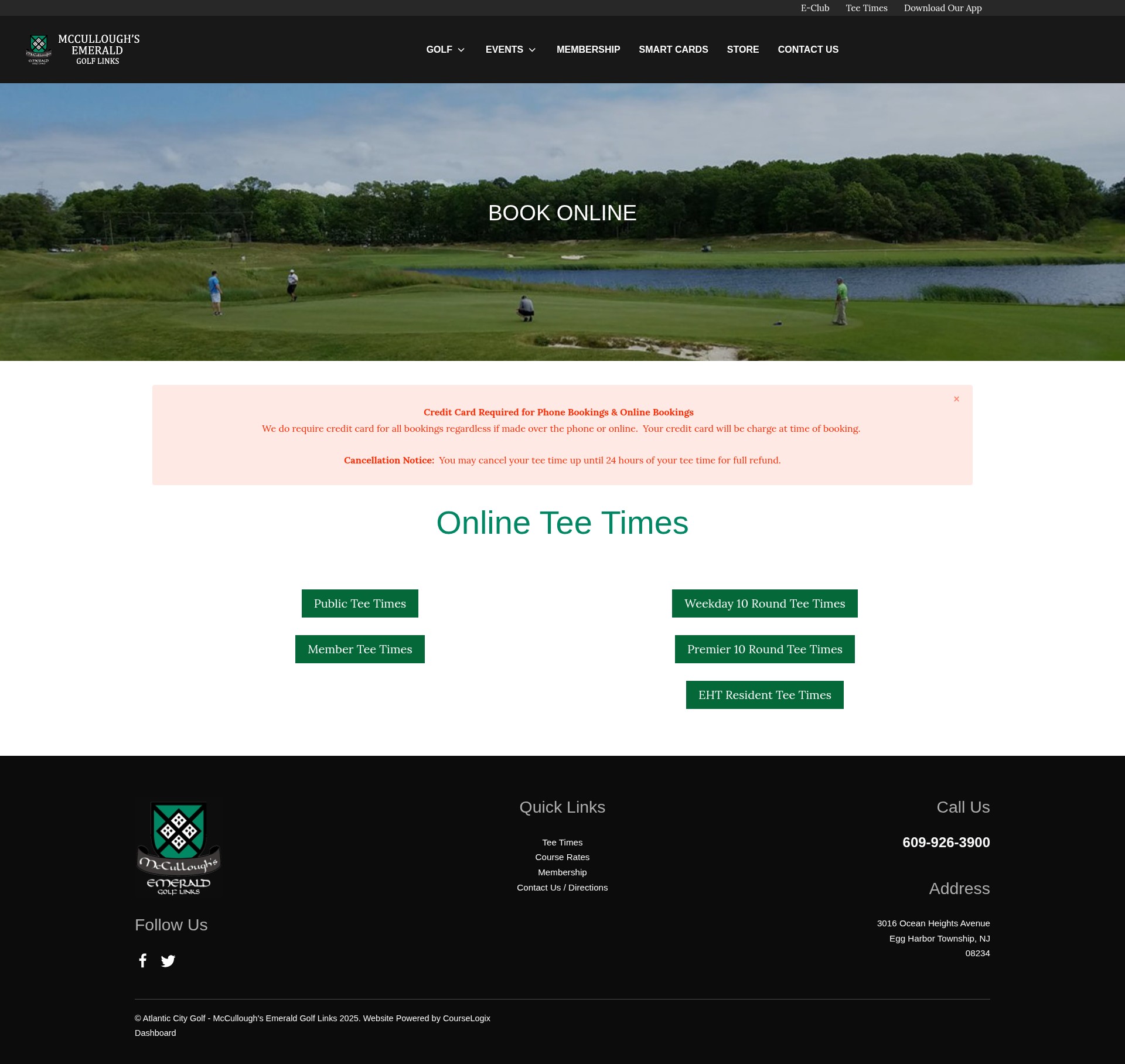 Screenshot of mcculloughsgolf.com