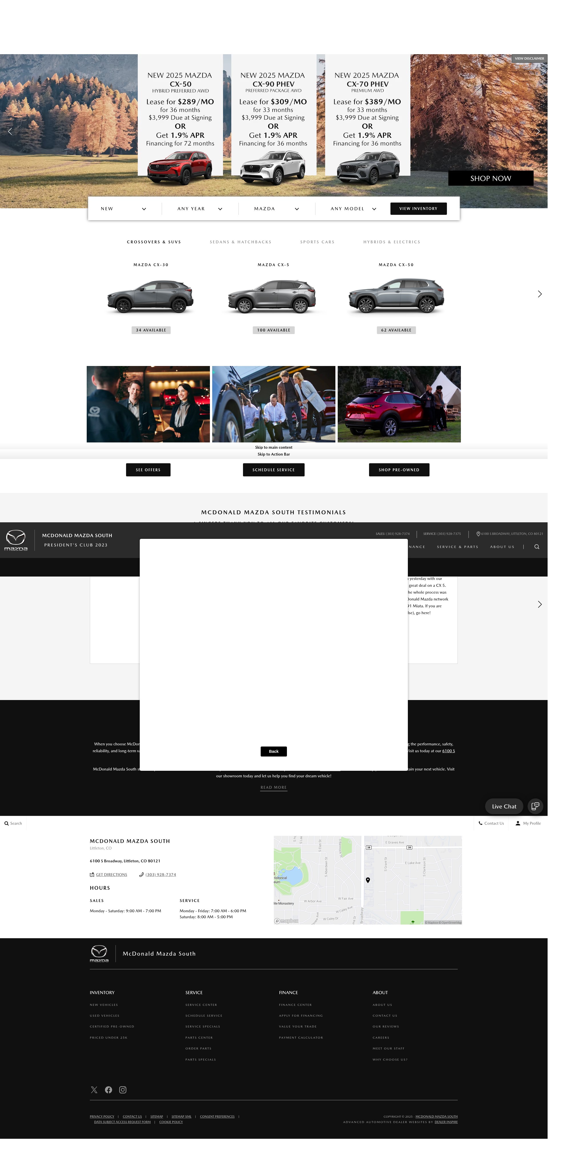 Screenshot of mcdonaldmazda.com