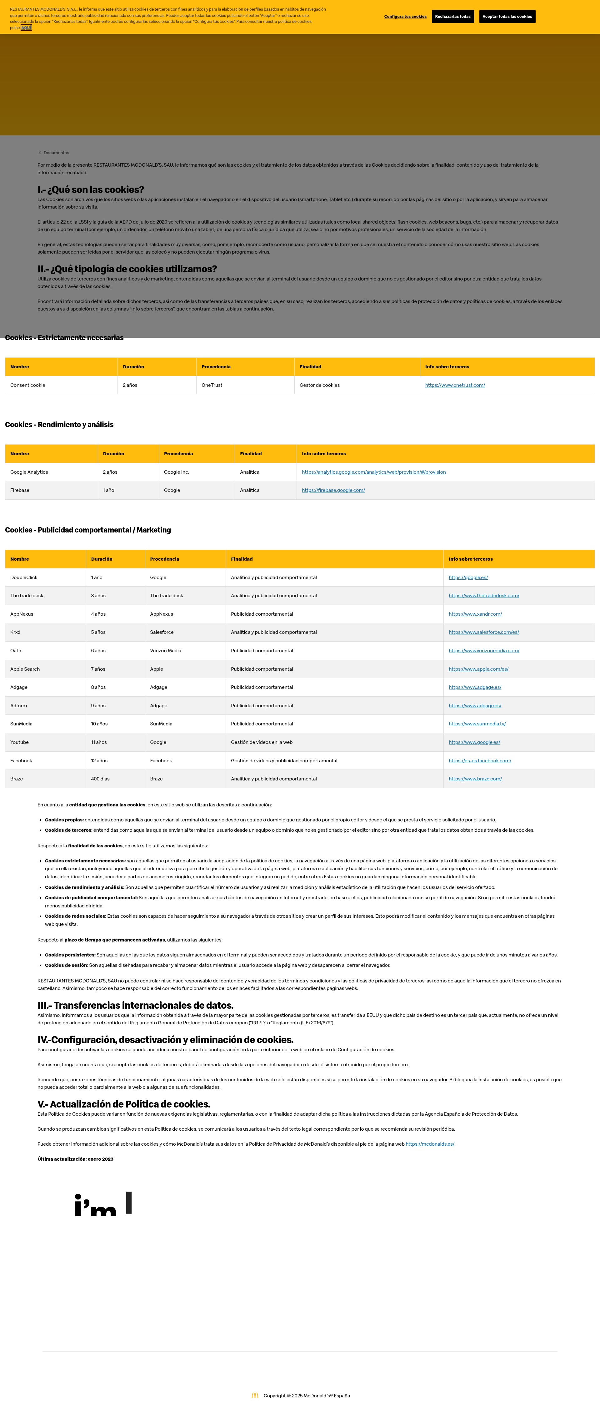 Screenshot of mcdonalds.es