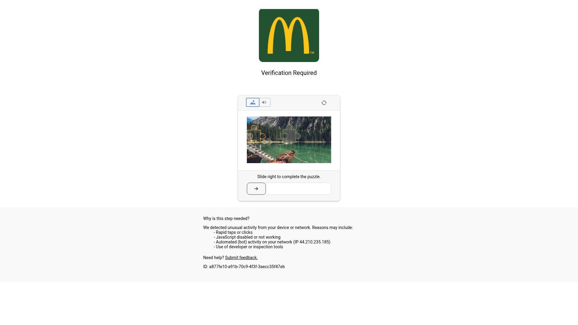 Screenshot of mcdonalds.fr