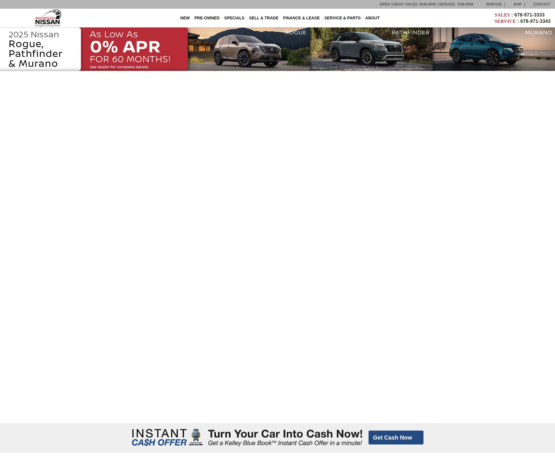 Screenshot of mcdonoughnissan.com