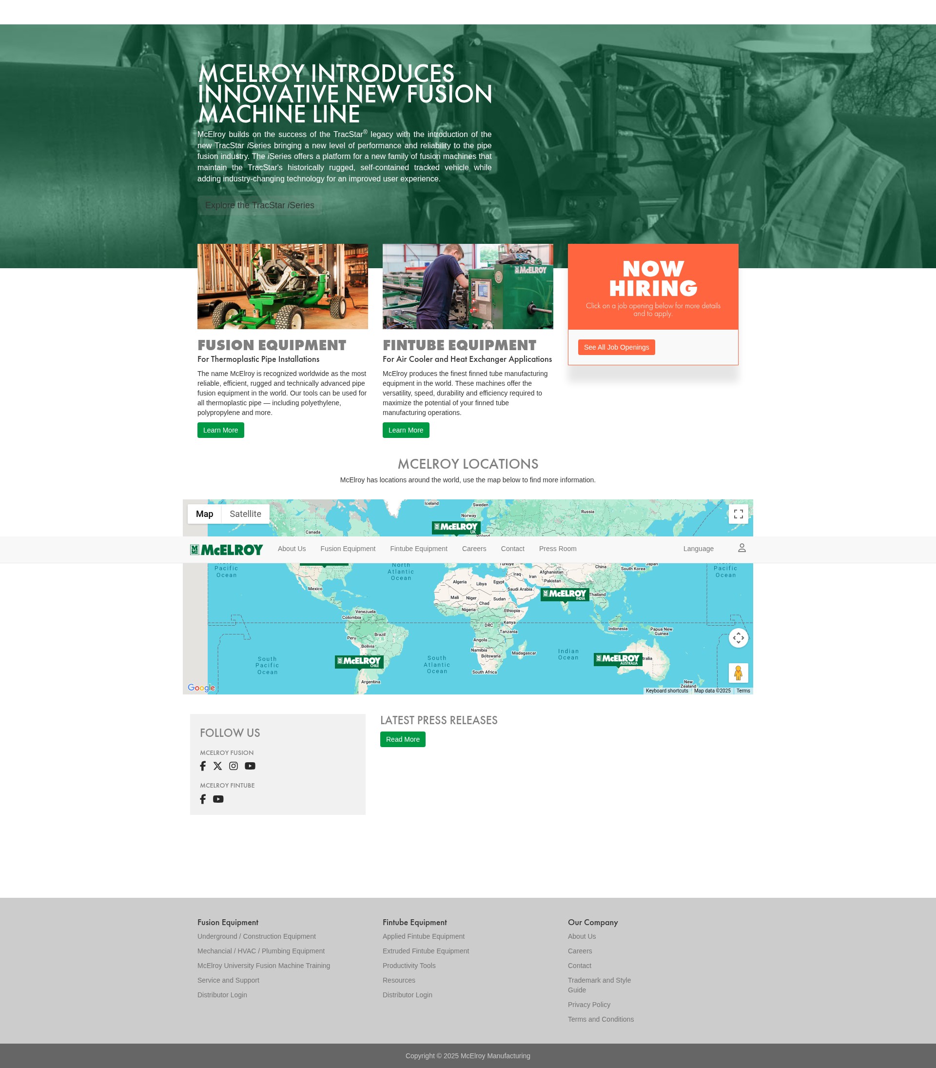 Screenshot of mcelroy.com