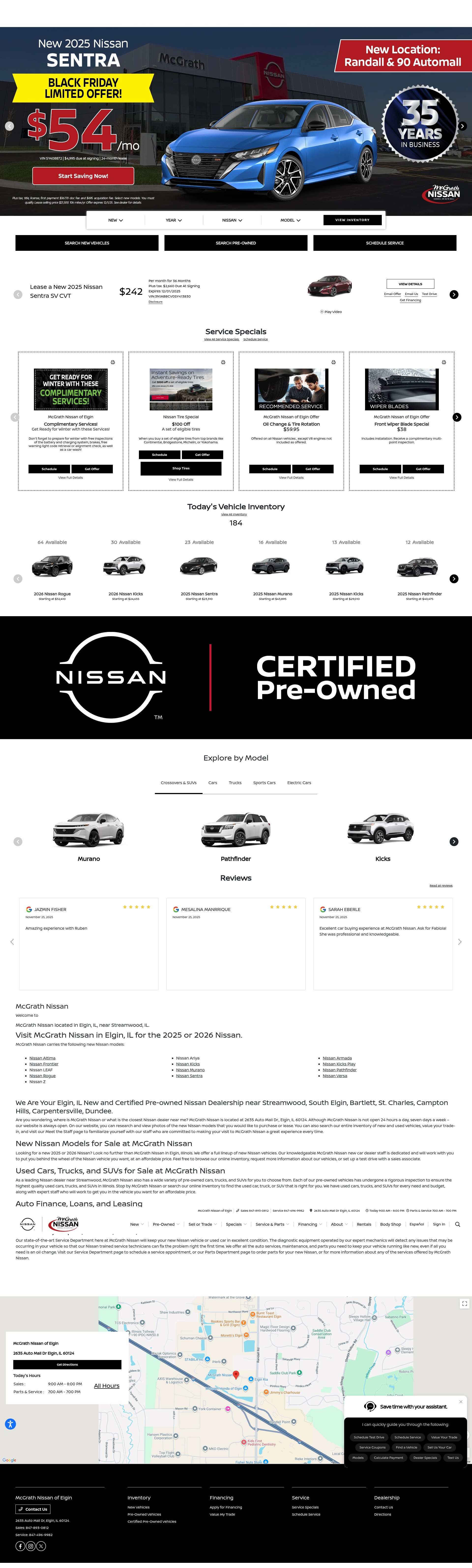 Screenshot of mcgrathnissan.com