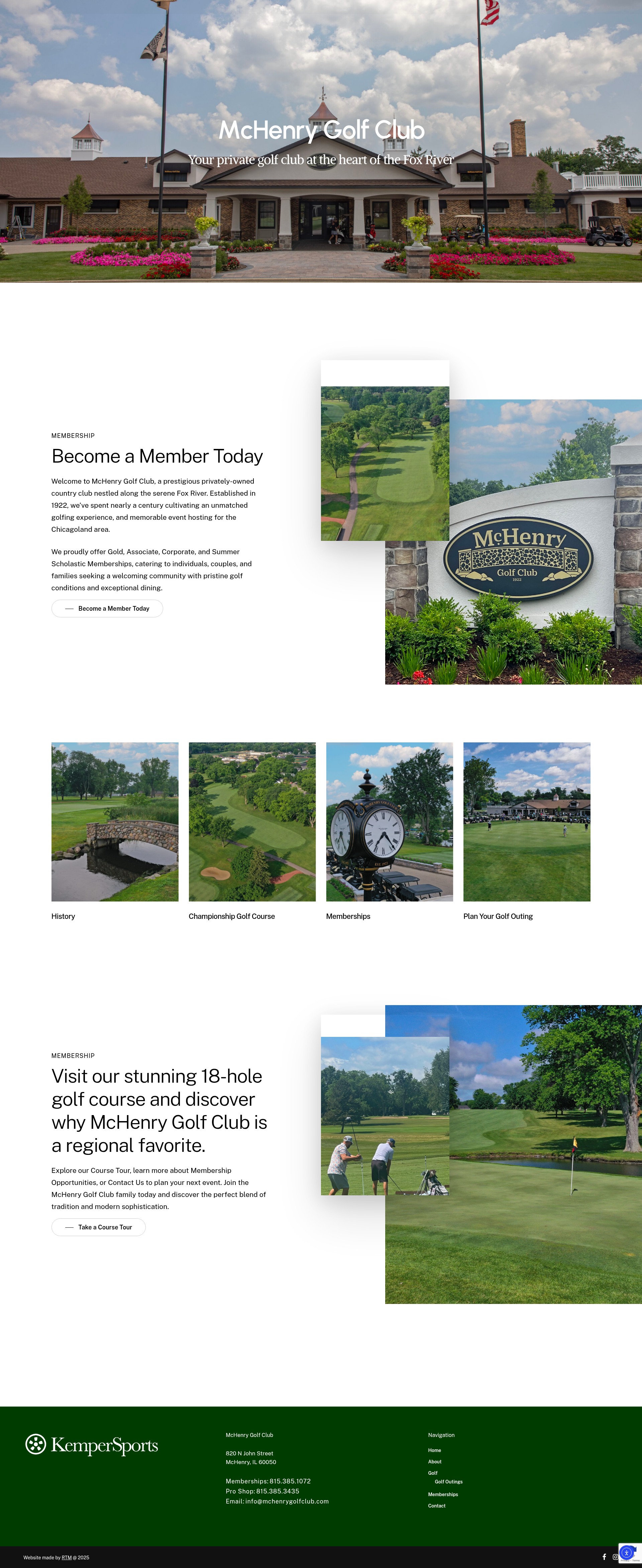 Screenshot of mchenrygolfclub.com