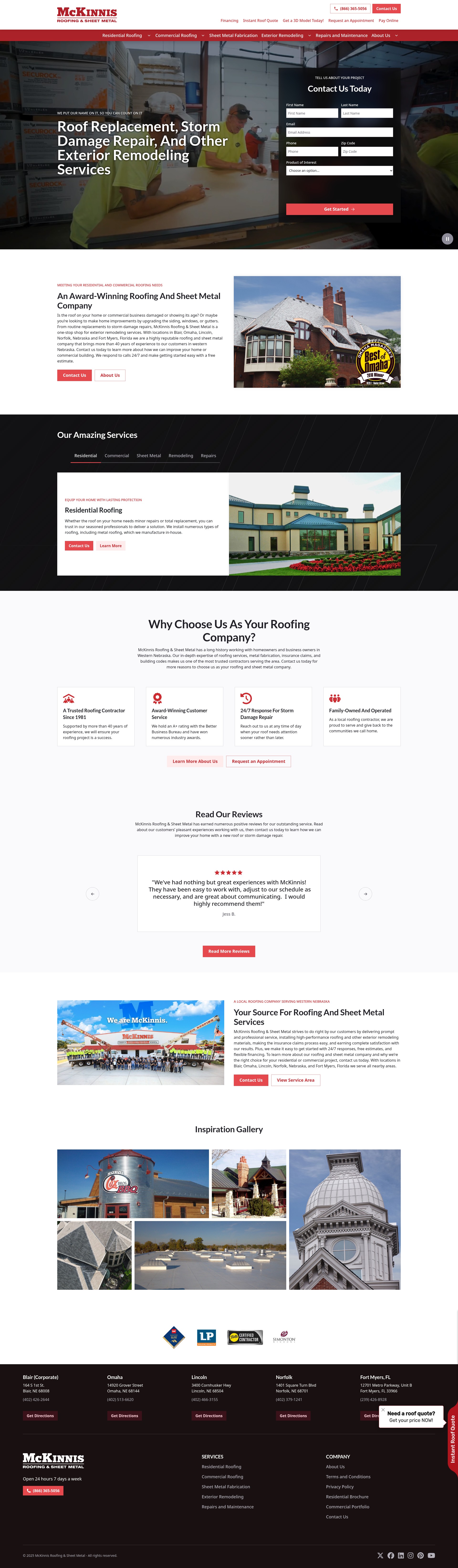 Screenshot of mckinnisinc.com