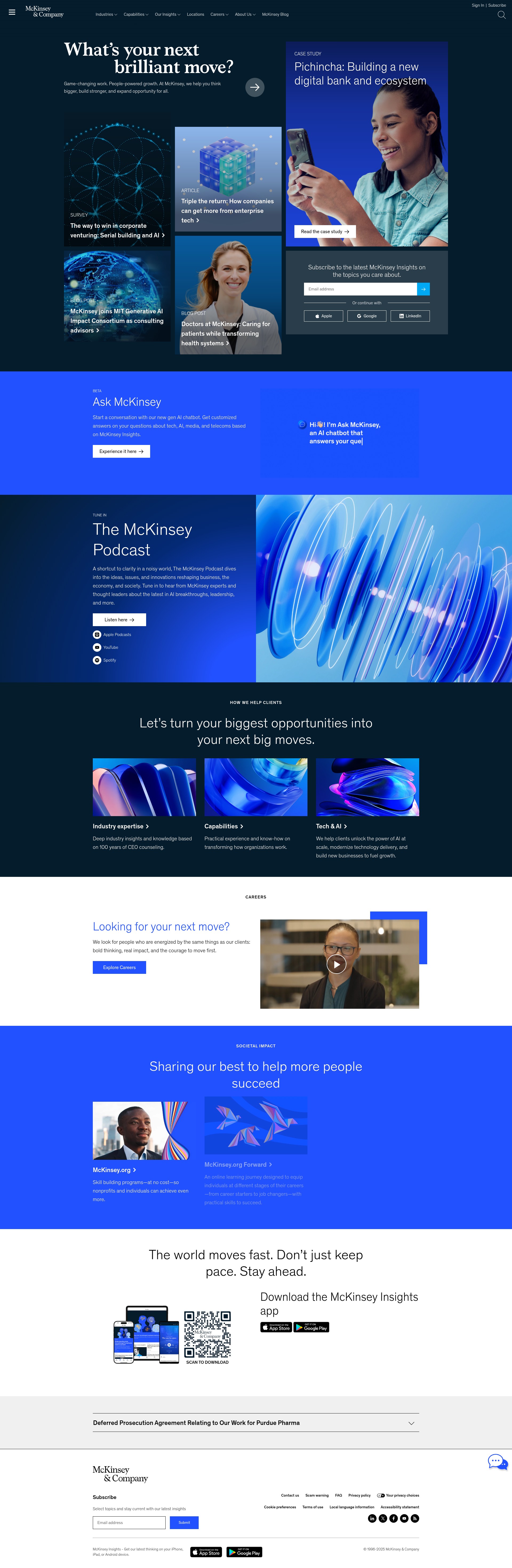 Screenshot of mckinsey.com