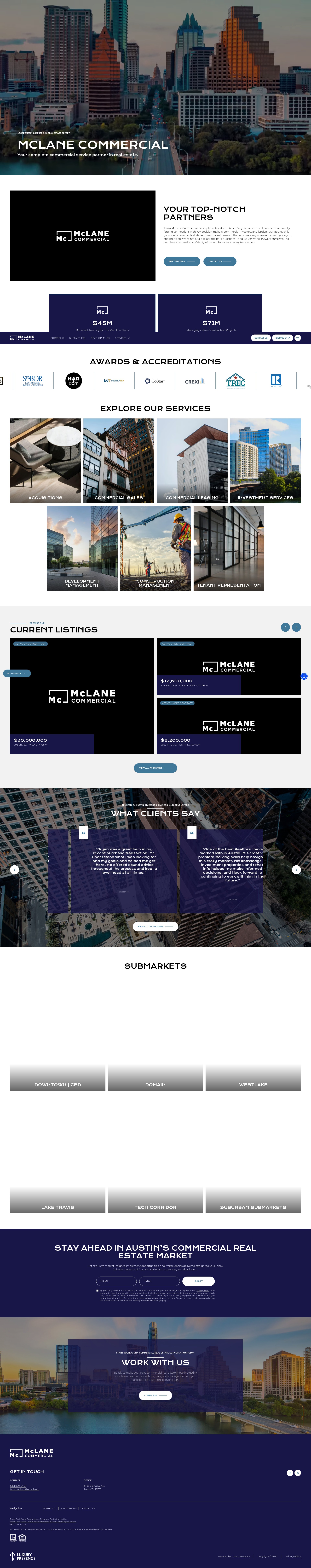 Screenshot of mclanecommercial.com