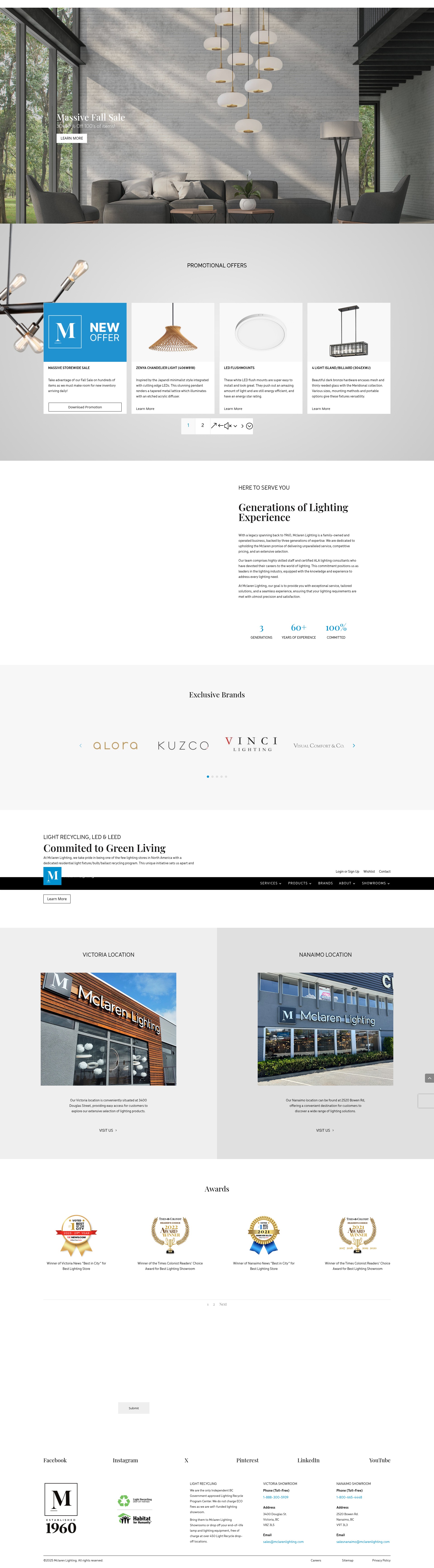 Screenshot of mclarenlighting.com