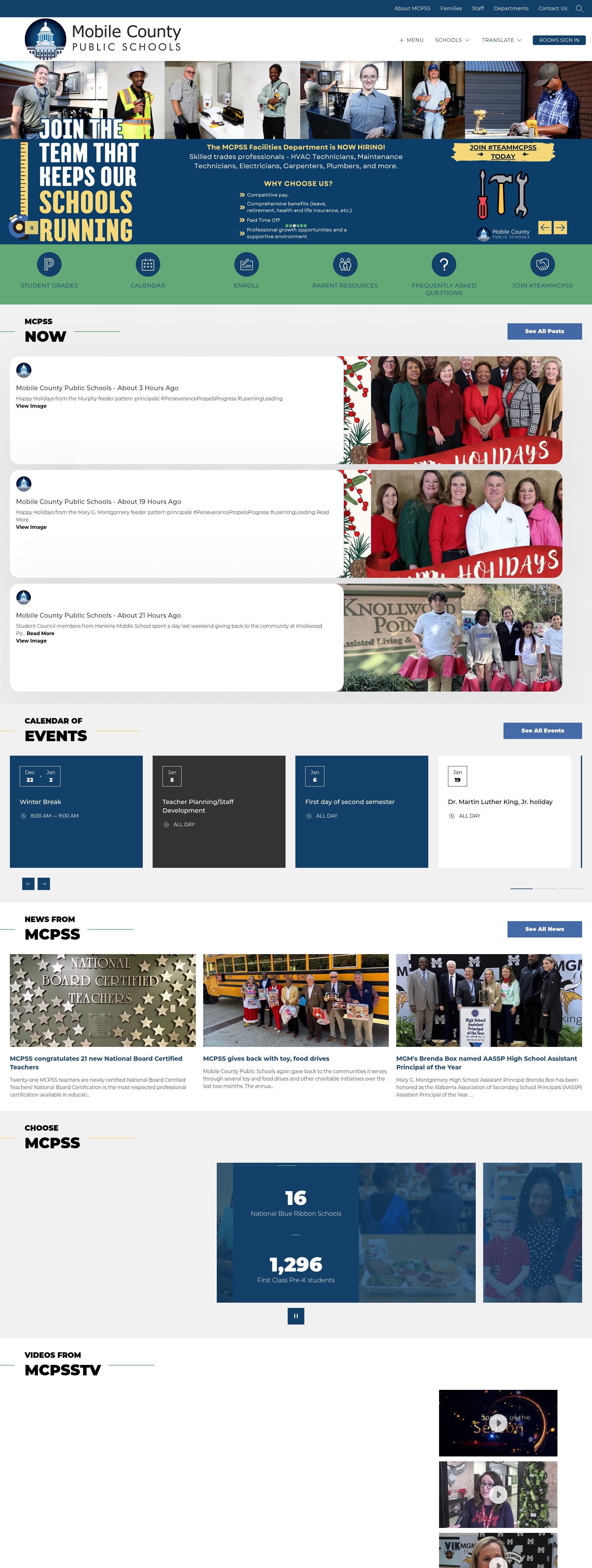 Screenshot of mcpss.com