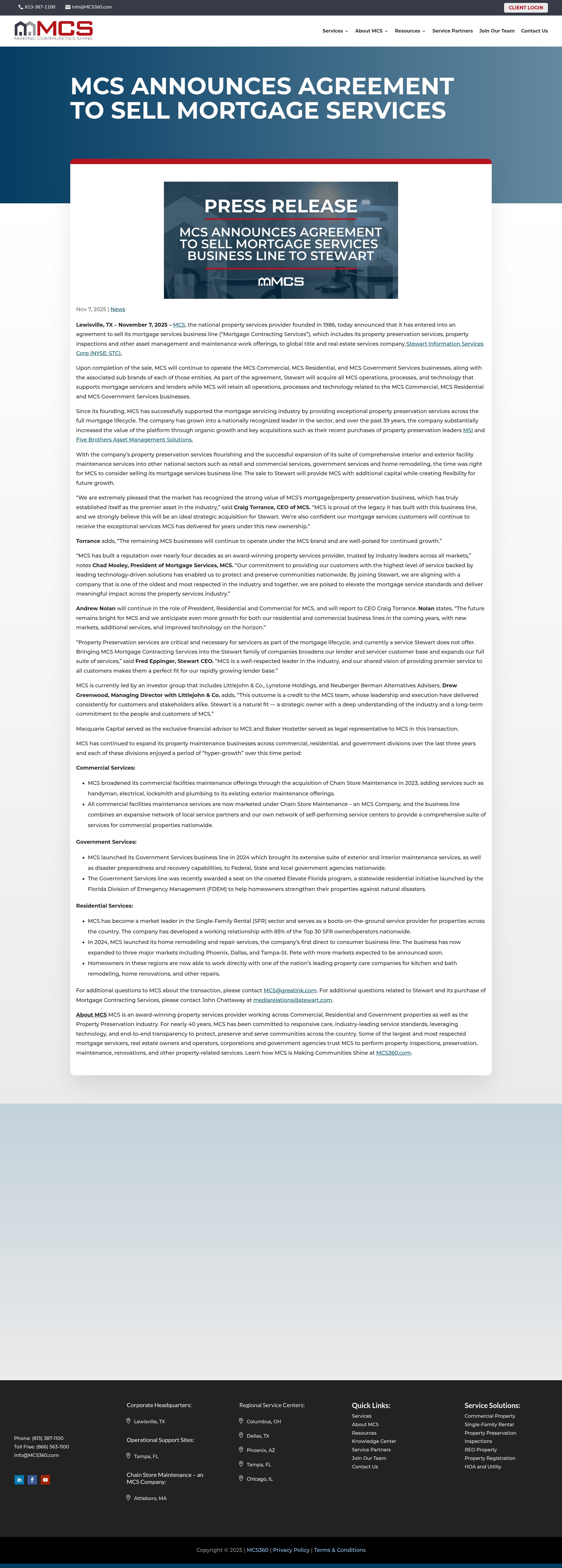 Screenshot of mcs360.com