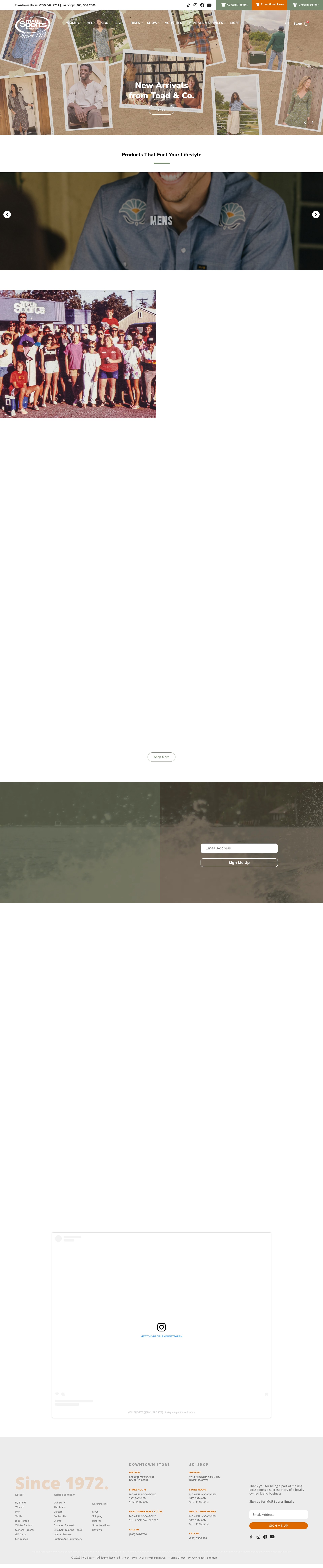 Screenshot of mcusports.com
