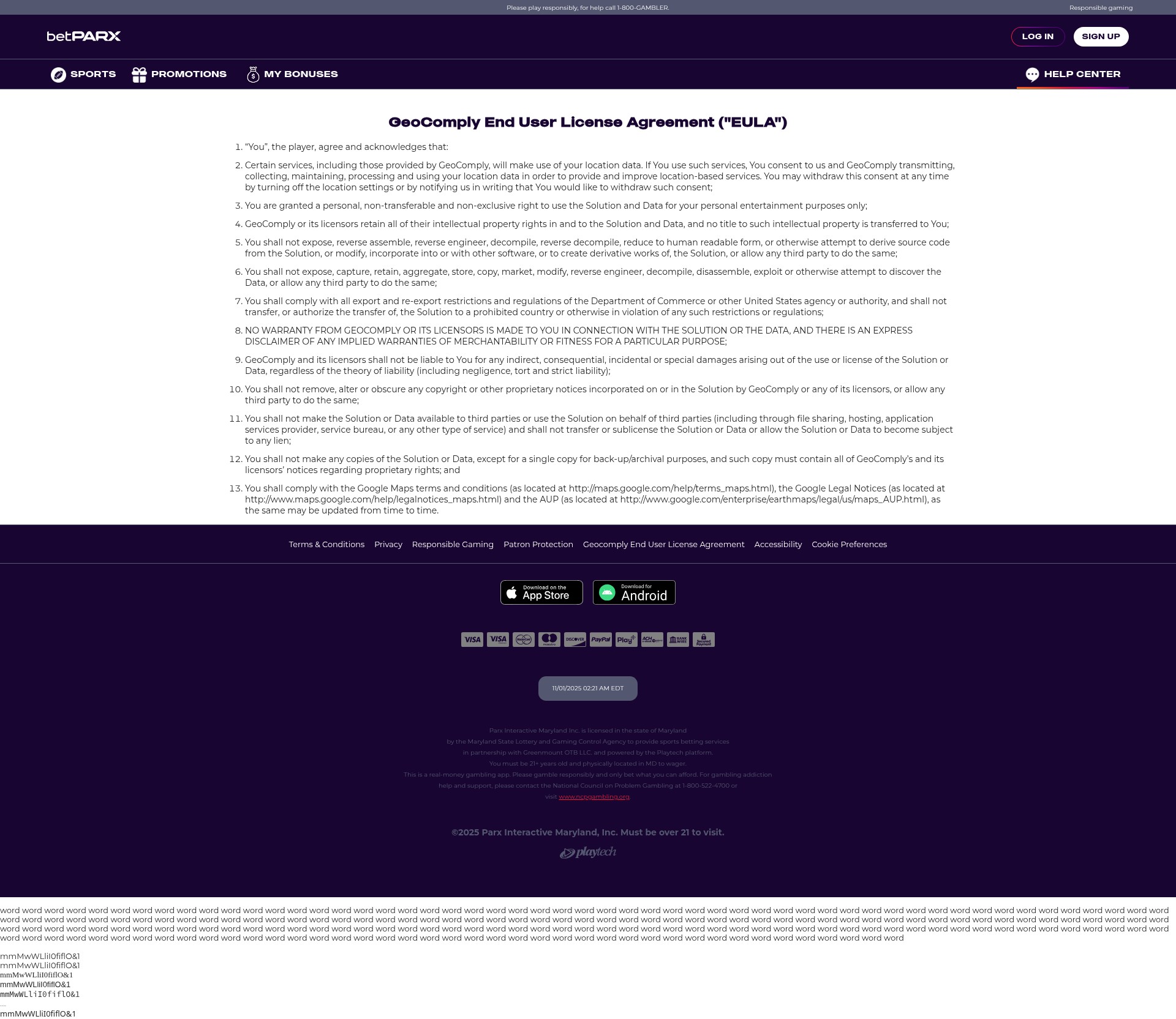 Screenshot of md.betparx.com
