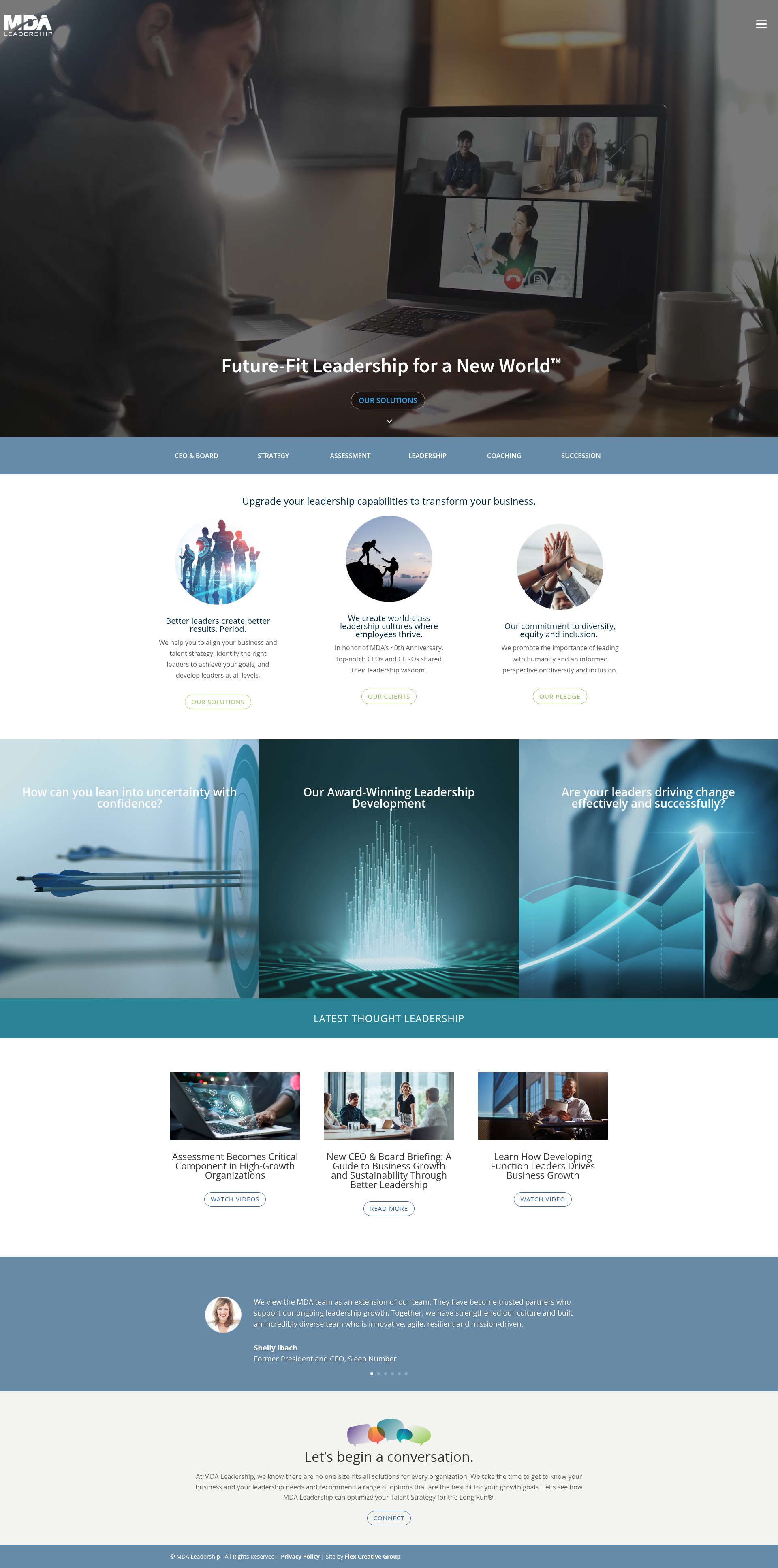 Screenshot of mdaleadership.com