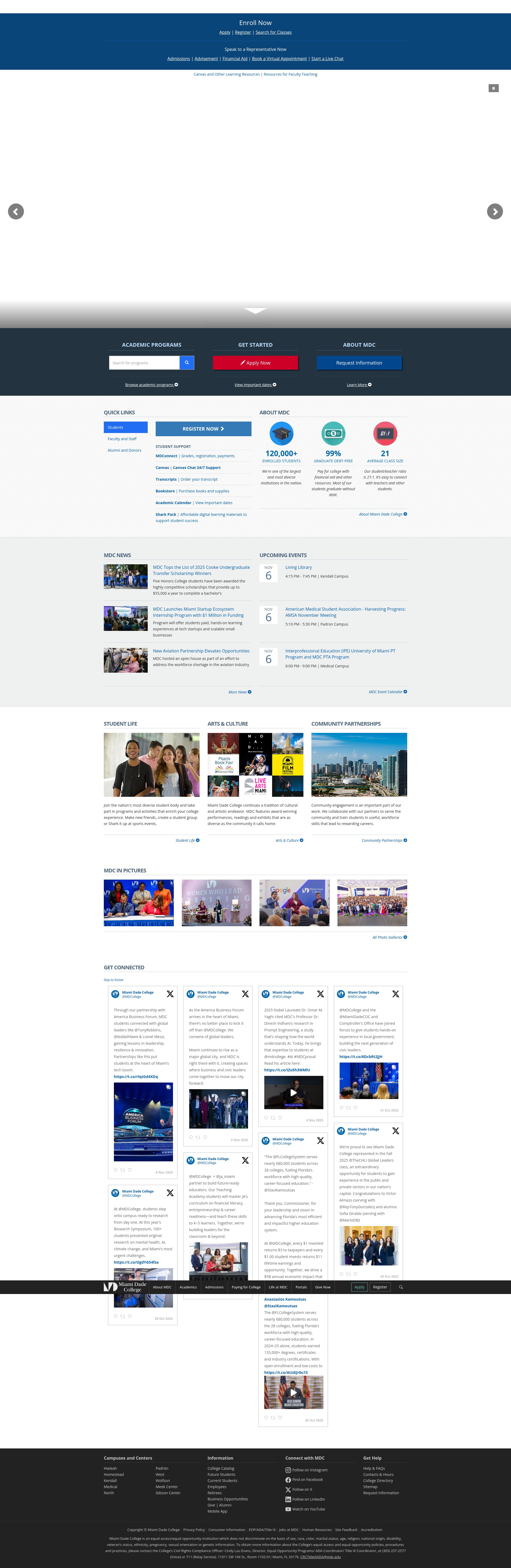Screenshot of mdc.edu