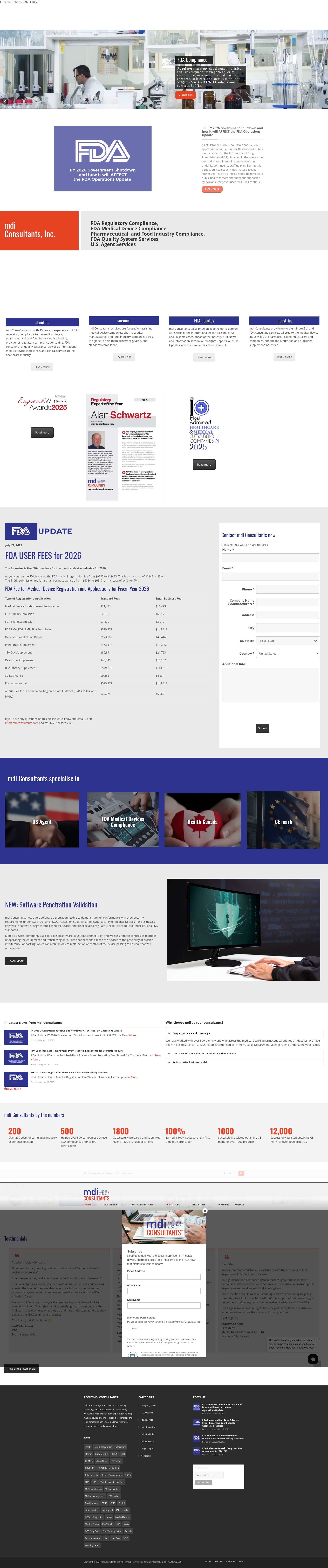 Screenshot of mdiconsultants.com