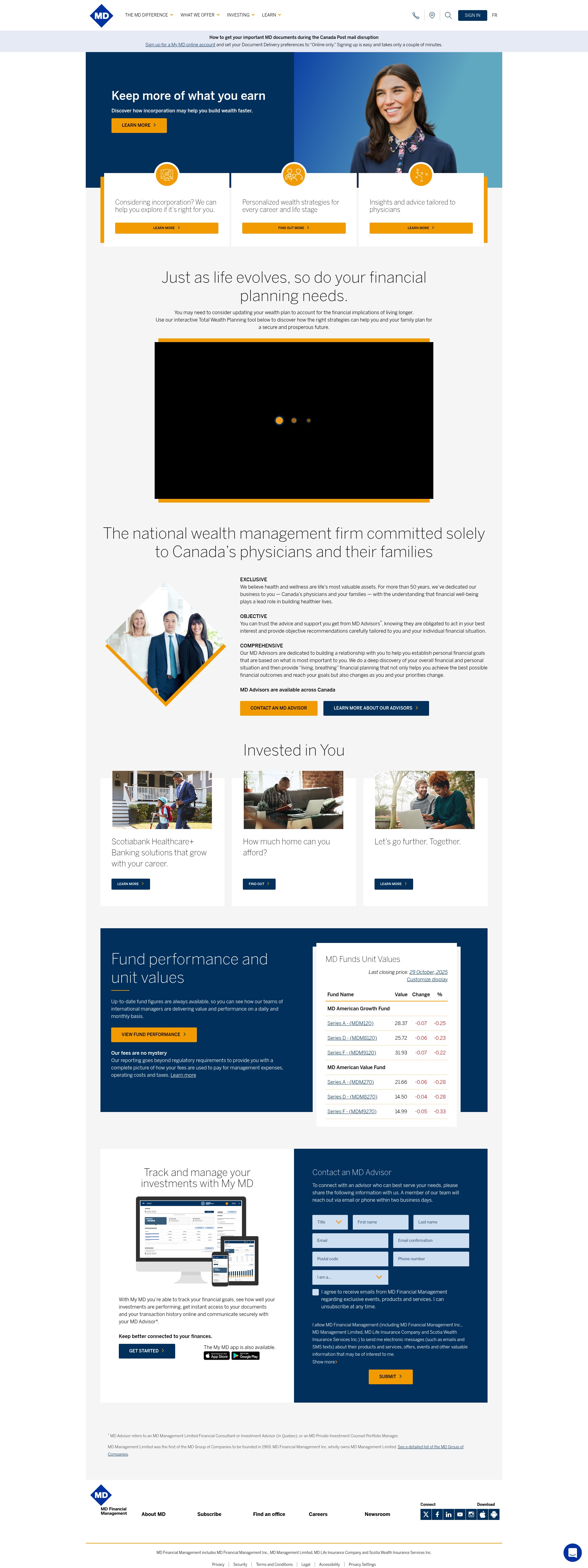 Screenshot of mdm.ca