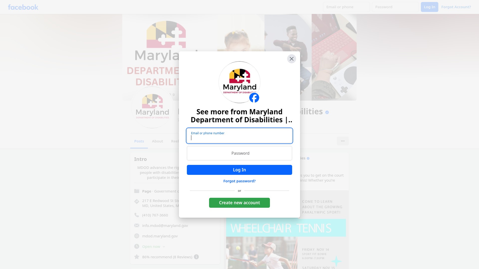 Screenshot of mdod.maryland.gov