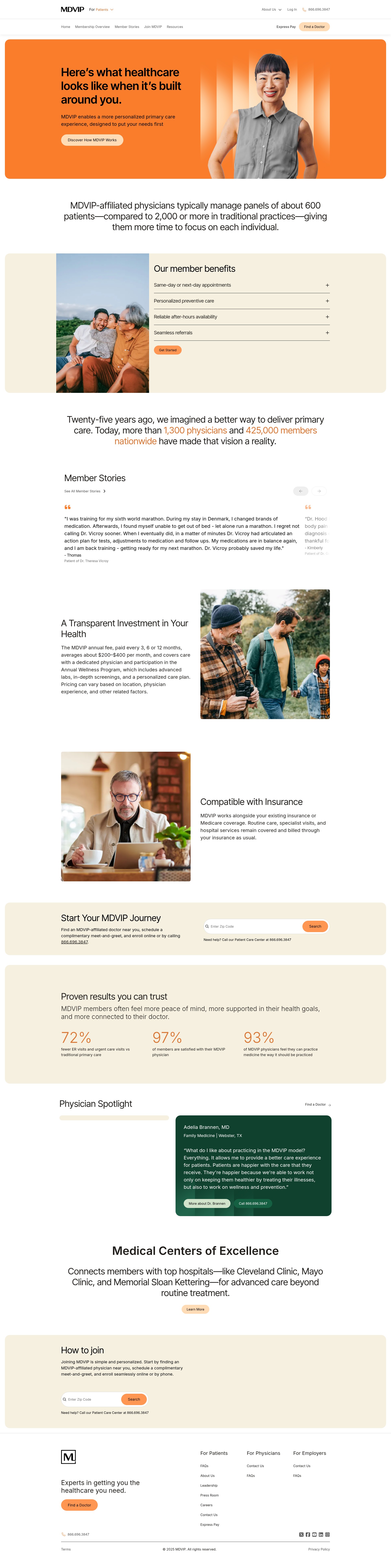 Screenshot of mdvip.com