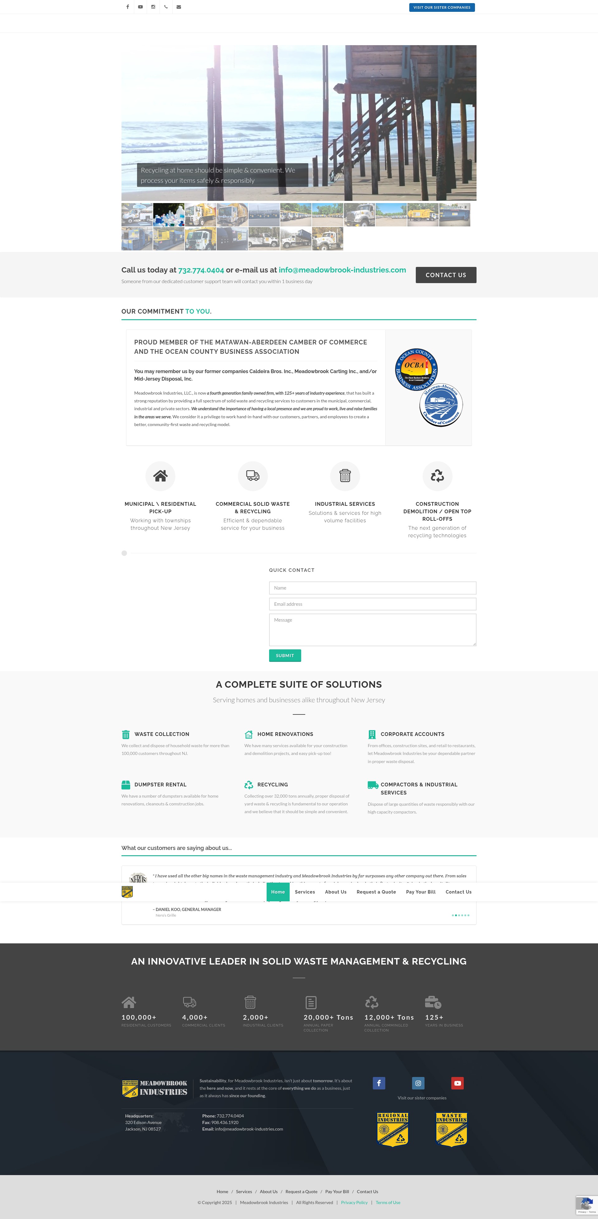 Screenshot of meadowbrook-industries.com