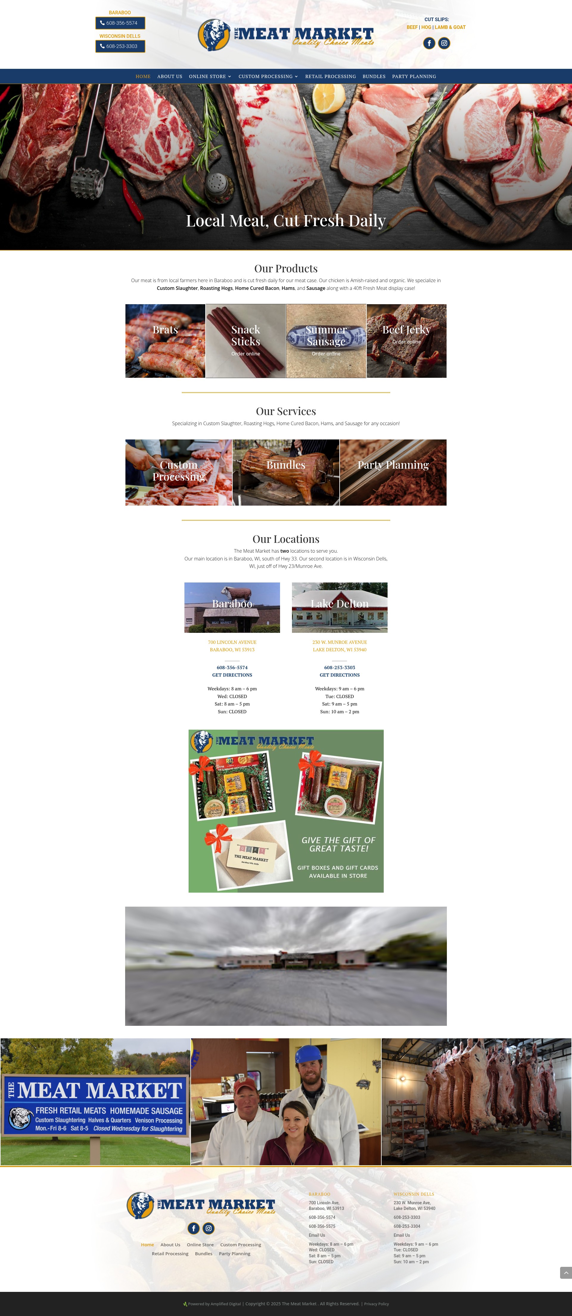 Screenshot of meatmarketbaraboo.com