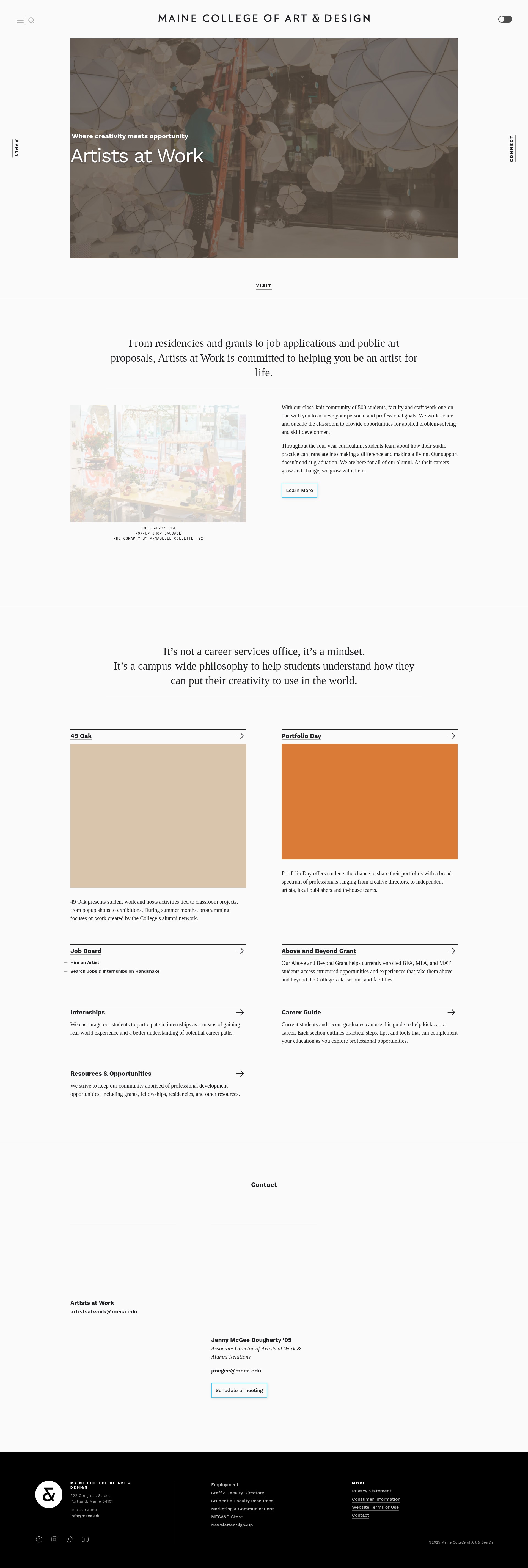 Screenshot of meca.edu