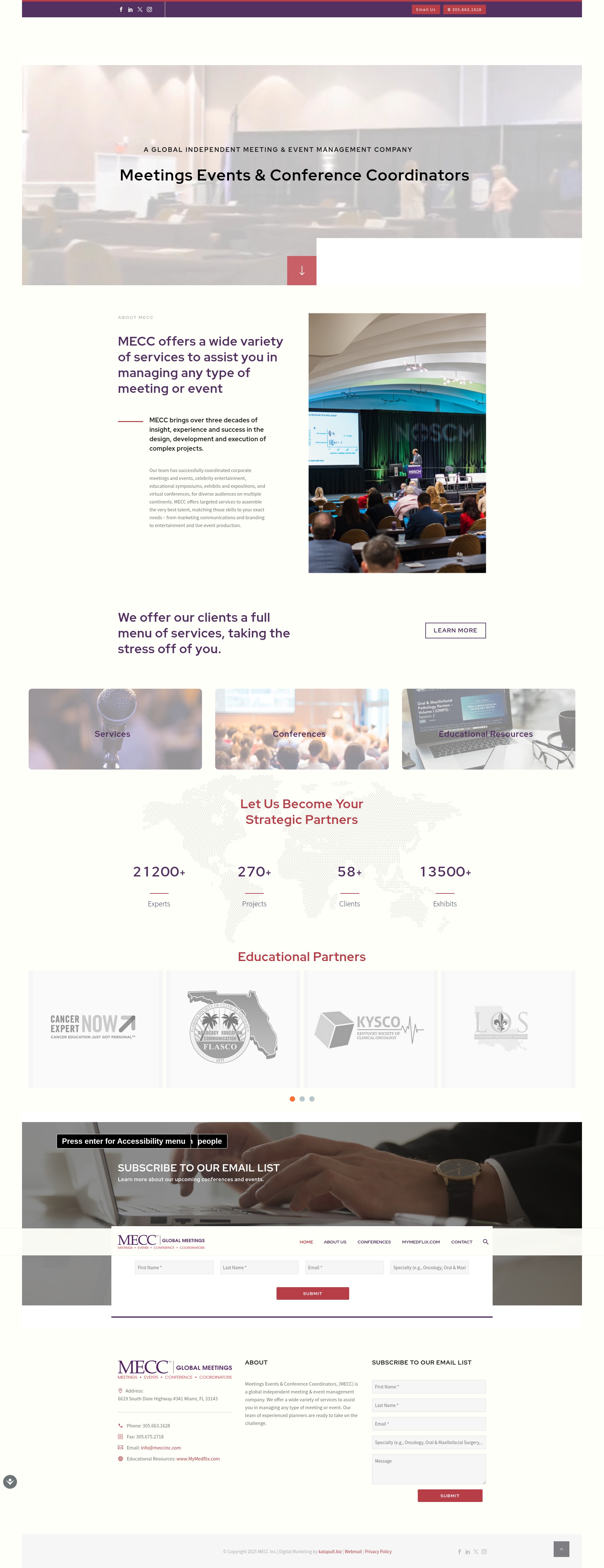 Screenshot of meccinc.com