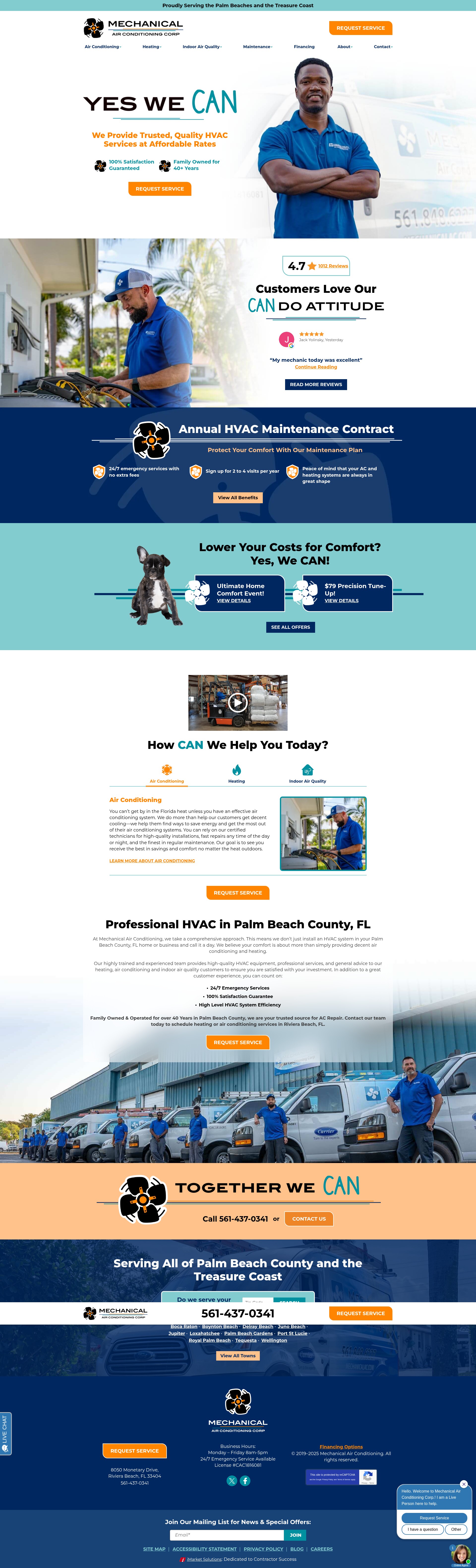Screenshot of mechanicalac.com