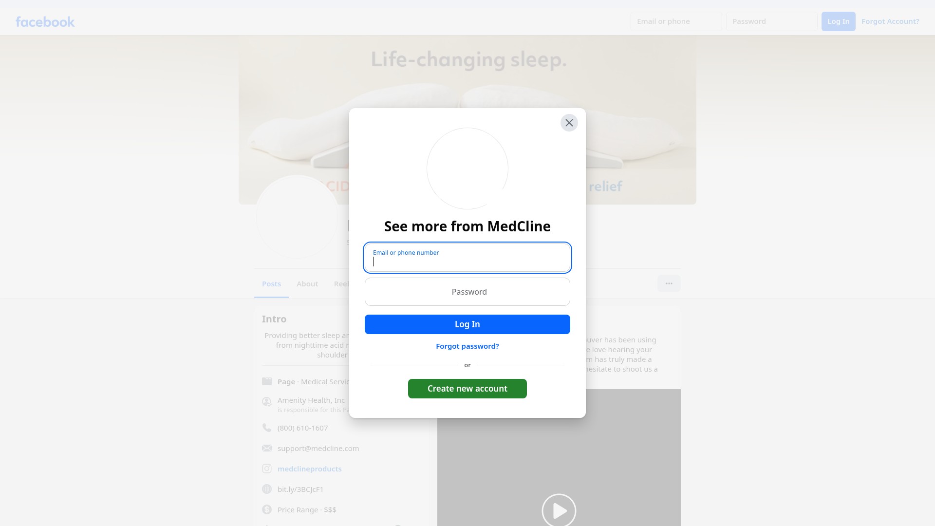 Screenshot of medcline.com