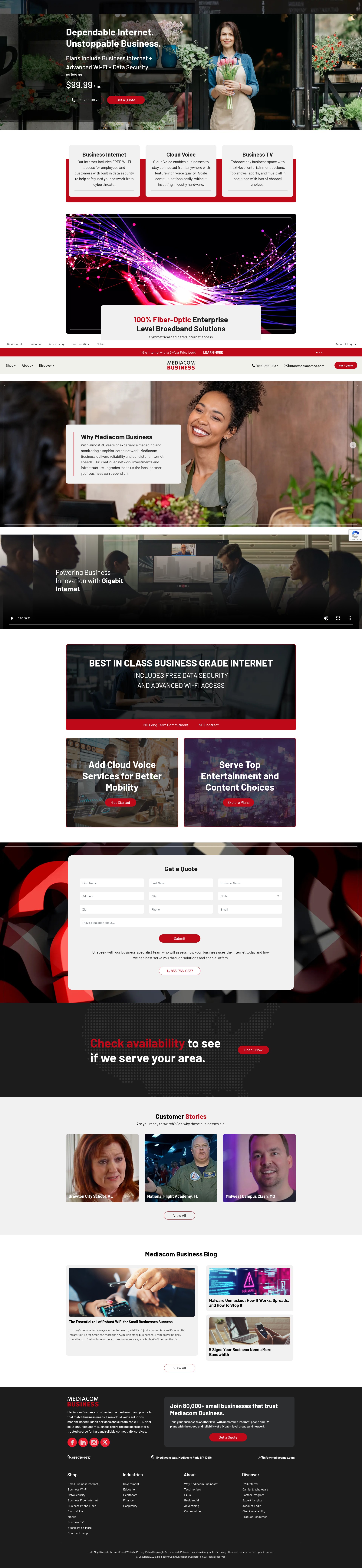 Screenshot of mediacombusiness.com