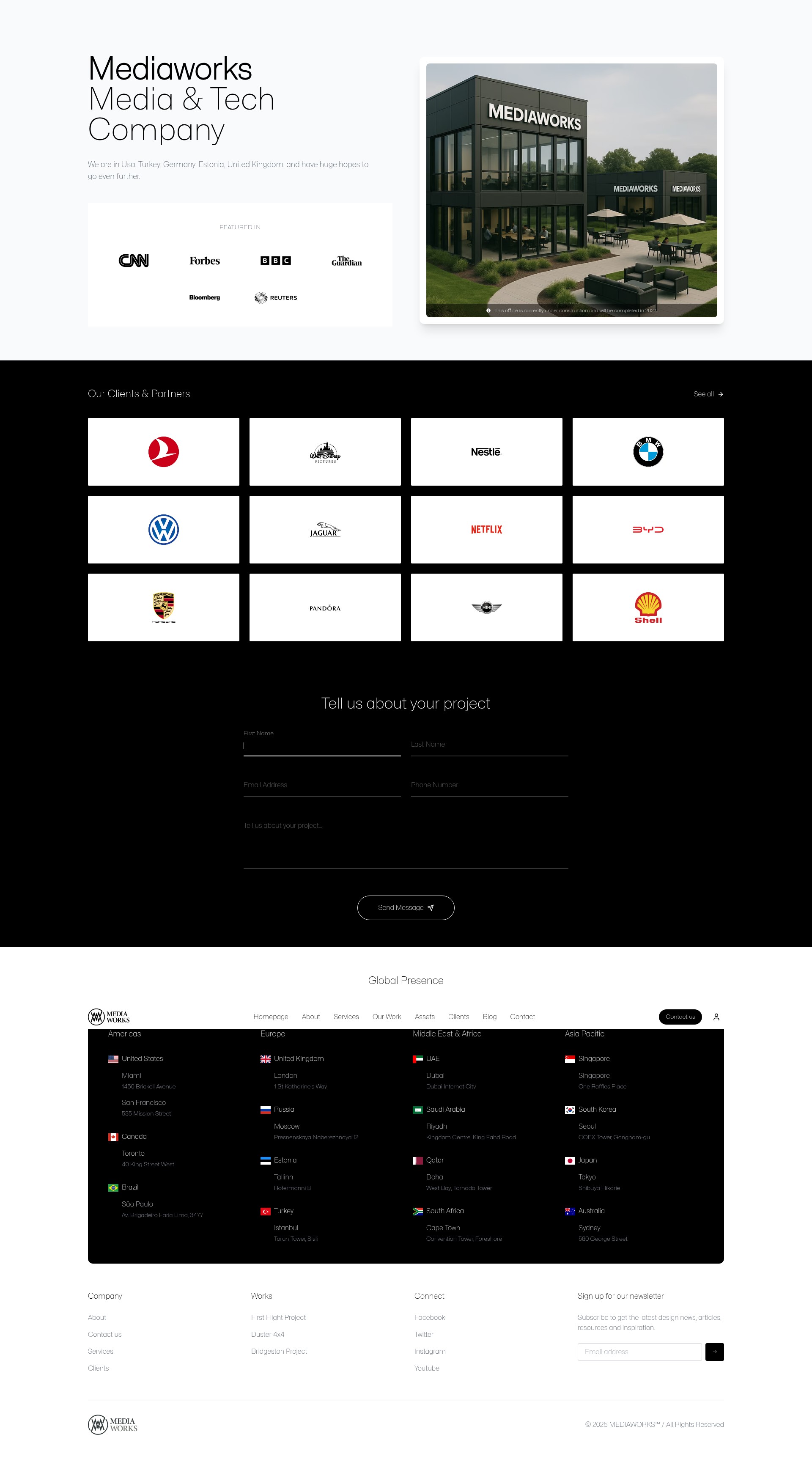 Screenshot of mediaworks.com.tr