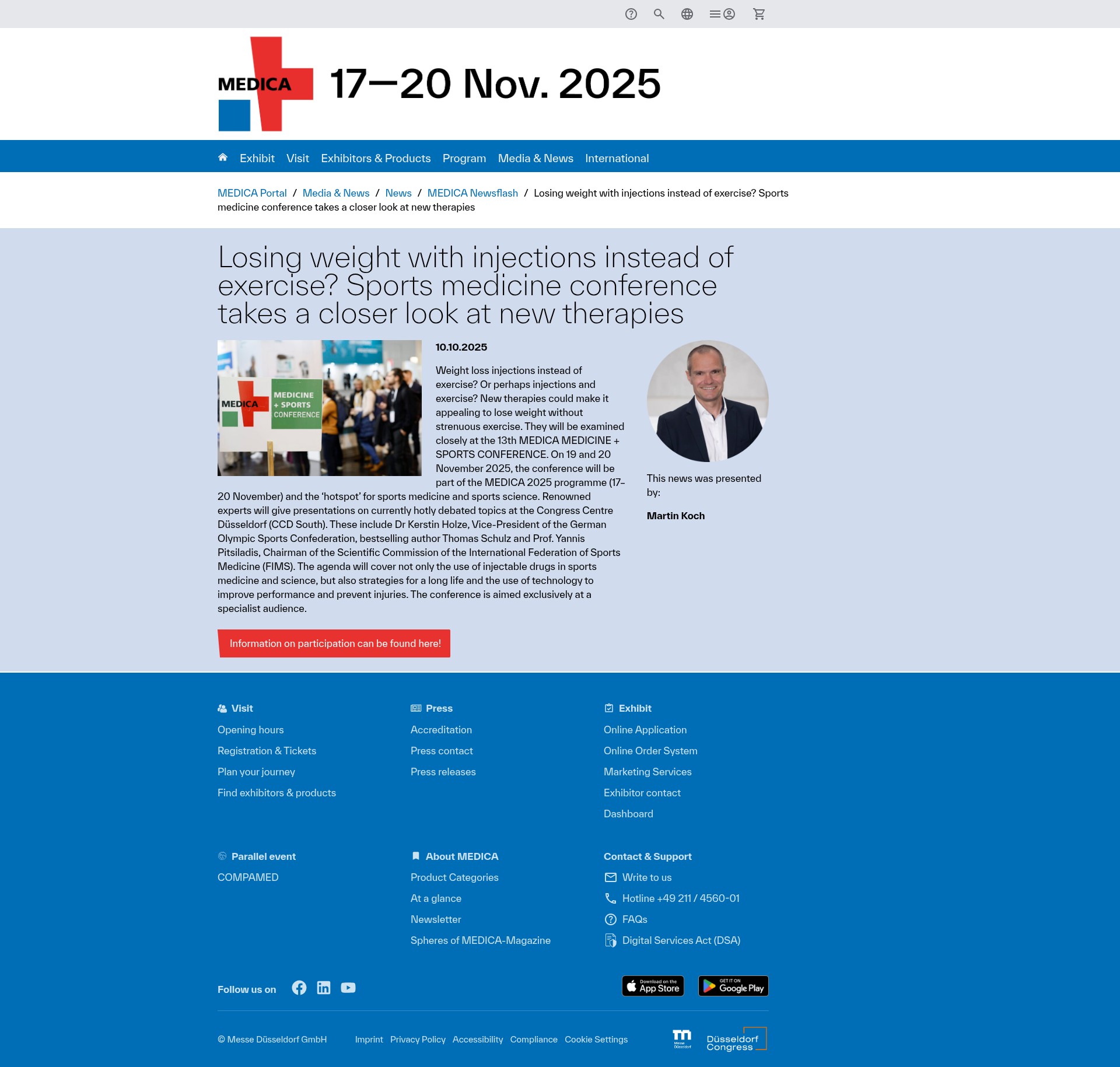 Screenshot of medica-tradefair.com