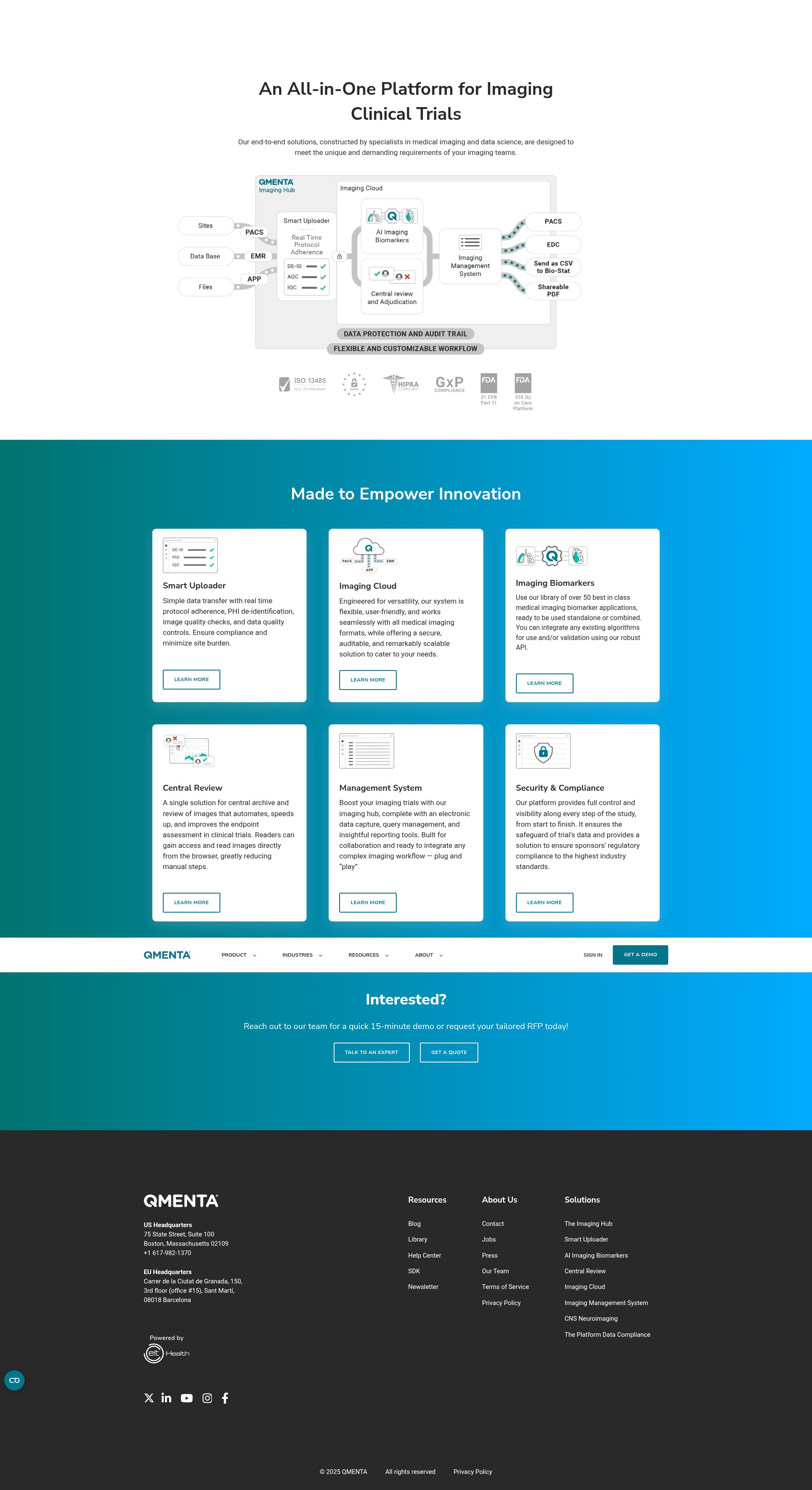 Screenshot of medical-imaging.qmenta.com