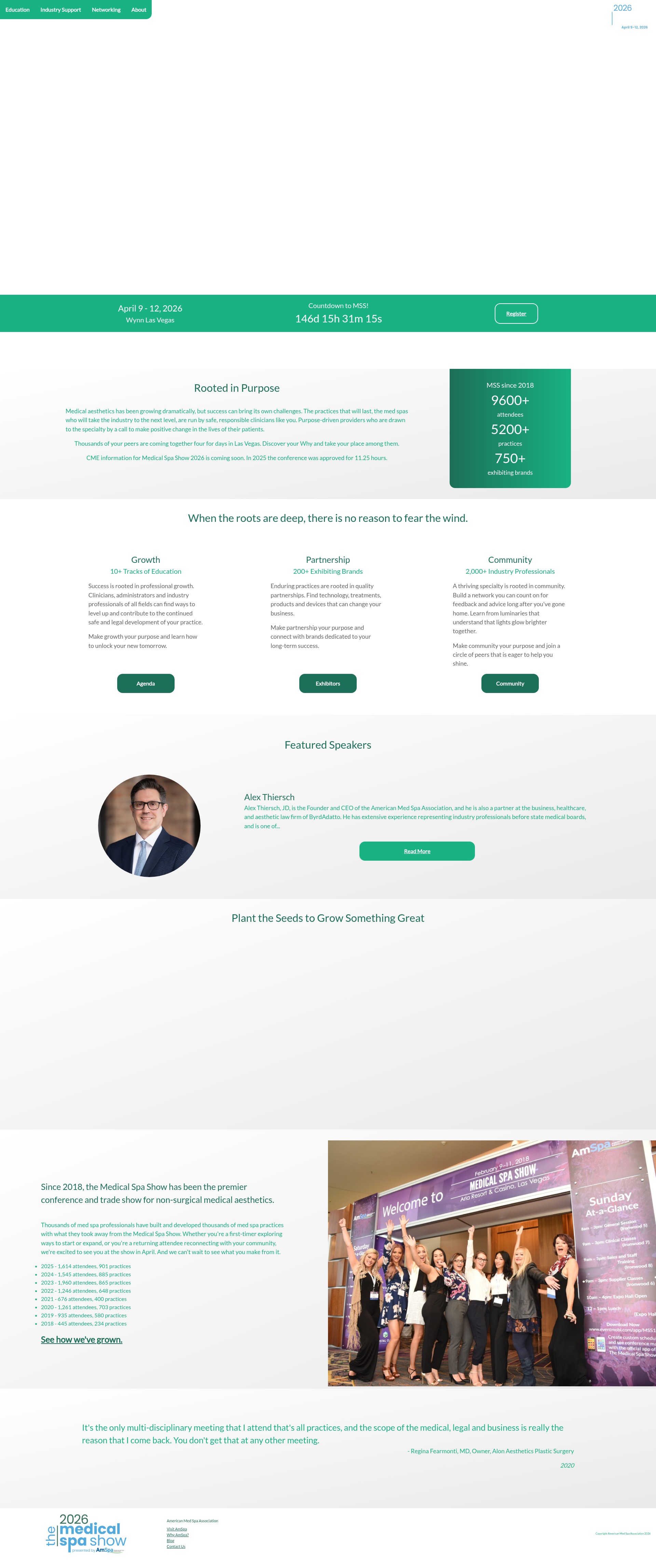 Screenshot of medicalspashow.com