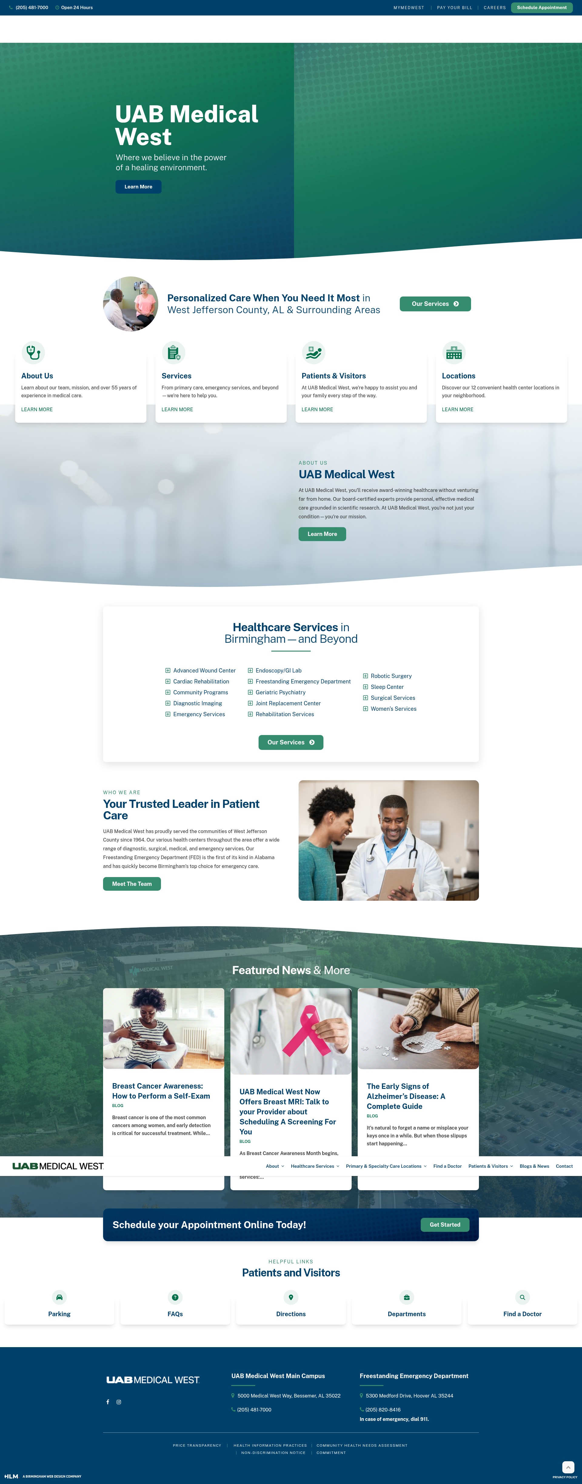 Screenshot of medicalwesthospital.org
