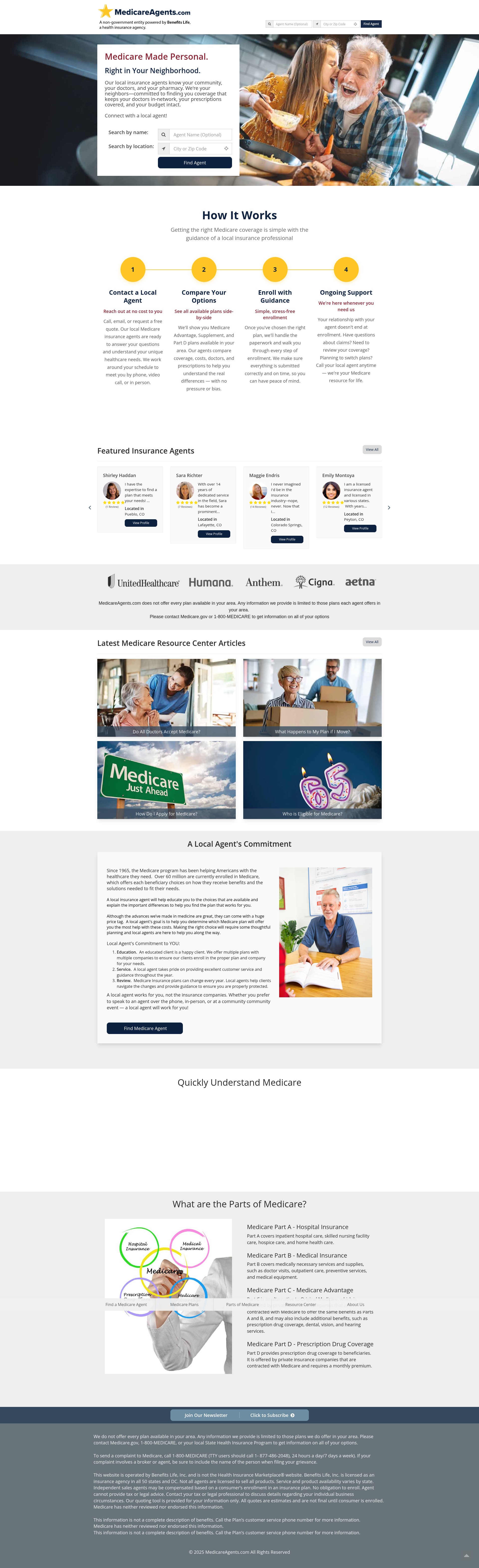 Screenshot of medicareagents.com