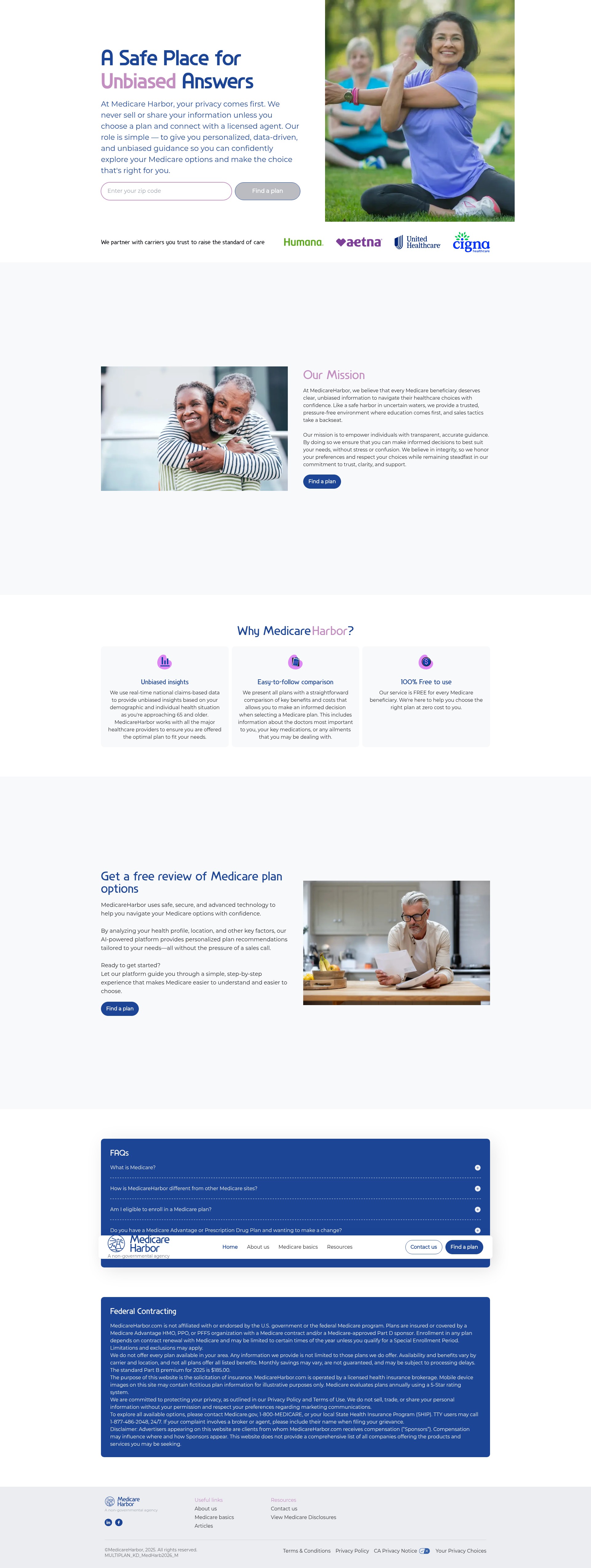 Screenshot of medicareharbor.com